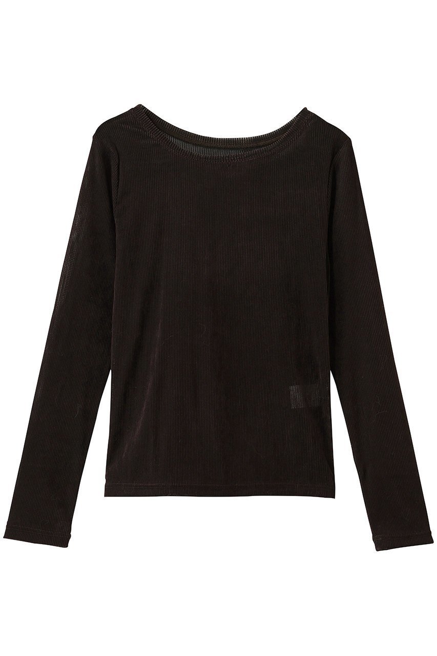 【アルアバイル/allureville】のシアーストライプロンT インテリア・キッズ・メンズ・レディースファッション・服の通販 founy(ファニー) 　ファッション　Fashion　レディースファッション　Fashion for Women　トップス・カットソー　Cut & Sew Tops　シャツ・ブラウス・オフィスカジュアル　Elegant Blouses & Button-Ups　ロングTシャツ・Tシャツ　Longline T-Shirts & Tees　カットソー・ベーシックTシャツ　Cut-and-Sewn Tops / Stretch Tees & Basics　シアー　Sheer, See-Through　スリーブ　Sleeve, Long Sleeve / Short Sleeve　ロング　Long, Long-Length　ブラウン|ID: prp329100004909655 ipo3291000000036778836