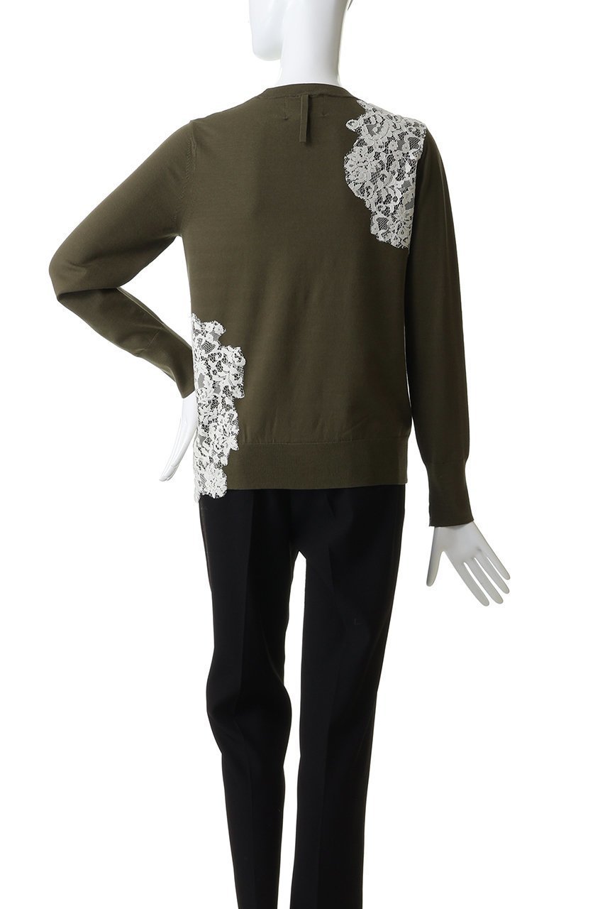 【ベイジ,/BEIGE,】のWILLOW / アシンメトリーレースクルーネックニット/ 人気、トレンドファッション・服の通販 founy(ファニー) 　ファッション　Fashion　レディースファッション　Fashion for Women　トップス・カットソー　Cut & Sew Tops　ニット　Knit Tops & Sweaters　カジュアルプルオーバー・ニットトップス　Pullovers & Knit Tops / Casual Pullovers　カッティング　Cutting Detail　ストレッチ　Stretch, Stretchy Fabric　レース　Lace, Lace Fabric　エレガント 上品　Elegant　定番　Standard, Basic Item　other-4|ID: prp329100004909660 ipo3291000000036778903