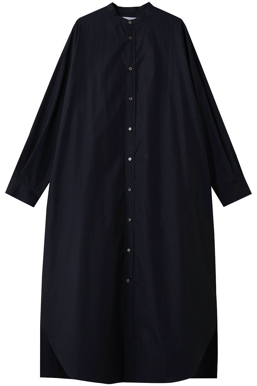 【グラフペーパー/Graphpaper】のHigh Count Broad Oversized Band Collar Shirt Dress インテリア・キッズ・メンズ・レディースファッション・服の通販 founy(ファニー) 　ファッション　Fashion　レディースファッション　Fashion for Women　ワンピース　Dresses　フォーマル・パーティードレス・結婚式用ドレス　Elegant & Casual Dresses　チュニック　Tunic Tops & Dresses　スリット　Slit, Slit Detail　チュニック　Tunic, Long Top　ドレス　Dress, One-Piece　ロング　Long, Long-Length　羽織　Haori, Light Jacket　NAVY|ID: prp329100004909713 ipo3291000000036779458