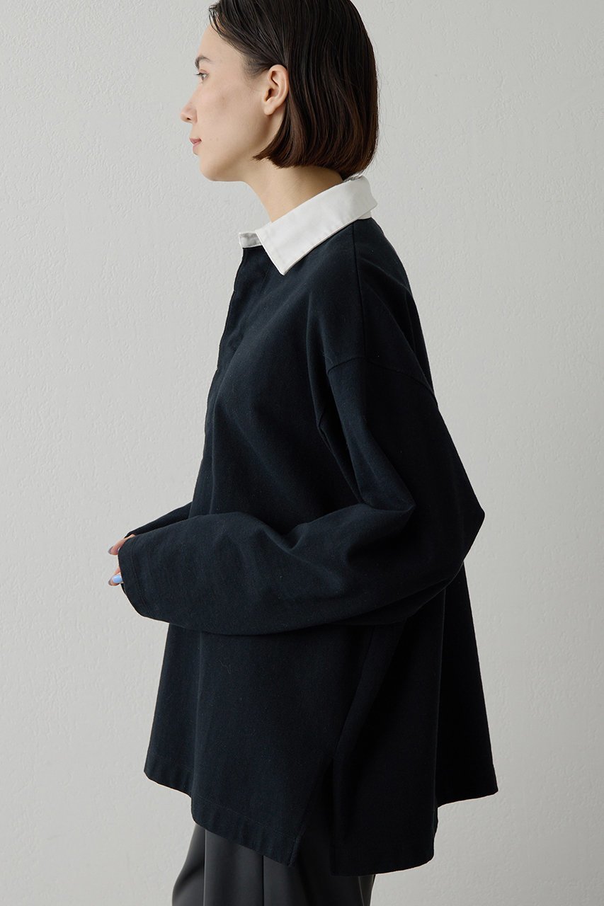 【ウィムガゼット/Whim Gazette】の刺繍ラガーシャツ 人気、トレンドファッション・服の通販 founy(ファニー) 　ファッション　Fashion　レディースファッション　Fashion for Women　トップス・カットソー　Cut & Sew Tops　シャツ・ブラウス・オフィスカジュアル　Elegant Blouses & Button-Ups　ロングTシャツ・Tシャツ　Longline T-Shirts & Tees　カットソー・ベーシックTシャツ　Cut-and-Sewn Tops / Stretch Tees & Basics　クラシカル　Classical, Vintage-Inspired　シンプル　Simple, Minimal　スポーティ　Sporty, Casual Athletic　スリーブ　Sleeve, Long Sleeve / Short Sleeve　ボトム　Bottoms, Lower Wear　ロング　Long, Long-Length　エレガント 上品　Elegant　other-2|ID: prp329100004909714 ipo3291000000036779481