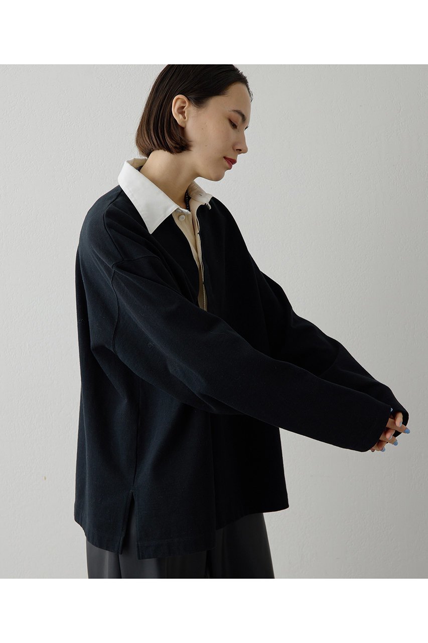 【ウィムガゼット/Whim Gazette】の刺繍ラガーシャツ 人気、トレンドファッション・服の通販 founy(ファニー) 　ファッション　Fashion　レディースファッション　Fashion for Women　トップス・カットソー　Cut & Sew Tops　シャツ・ブラウス・オフィスカジュアル　Elegant Blouses & Button-Ups　ロングTシャツ・Tシャツ　Longline T-Shirts & Tees　カットソー・ベーシックTシャツ　Cut-and-Sewn Tops / Stretch Tees & Basics　クラシカル　Classical, Vintage-Inspired　シンプル　Simple, Minimal　スポーティ　Sporty, Casual Athletic　スリーブ　Sleeve, Long Sleeve / Short Sleeve　ボトム　Bottoms, Lower Wear　ロング　Long, Long-Length　エレガント 上品　Elegant　other-4|ID: prp329100004909714 ipo3291000000036779483