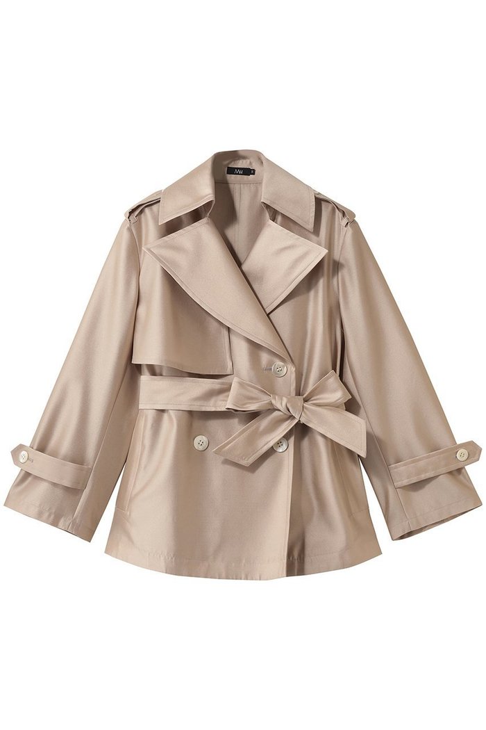 【エムフィル/M Fil】のシルクエアー トレンチコート インテリア・キッズ・メンズ・レディースファッション・服の通販 founy(ファニー) https://founy.com/ ファッション Fashion レディースファッション Fashion for Women アウター Coat / Outerwear Collection コート・ロングコート・ピーコート Long Coats, Peacoats & More トレンチコート / 春秋の定番アウター Trench Coats ショート Short, Short Length シルク Silk, 100% Silk ツイル Twist, Twisted Detail トレンチ Trench, Trench Coat トレンド Trend, Trending Now フォルム Silhouette, Form フラップ Flap, Flap Pocket モダン Modern, Contemporary |ID: prp329100004909741 ipo3291000000036779763