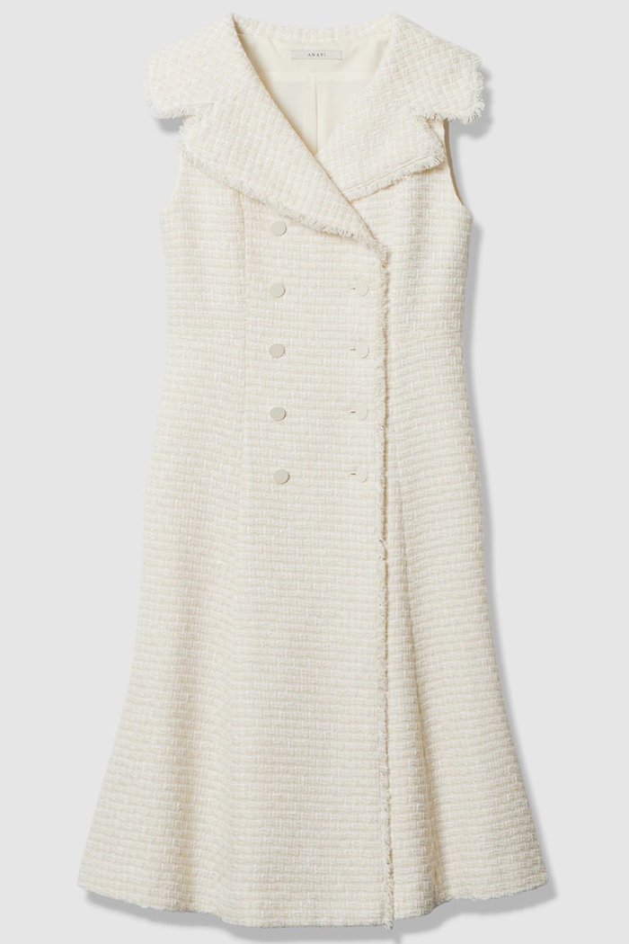 【アナイ/ANAYI】のソフトベージュツイードテーラー ワンピース インテリア・キッズ・メンズ・レディースファッション・服の通販 founy(ファニー) https://founy.com/ ファッション Fashion レディースファッション Fashion for Women ワンピース Dresses チュニック Tunic Tops & Dresses ダブル Double, Double-Breasted チュニック Tunic, Long Top ツイード Twill, Twill Weave フランス France, French ロング Long, Long-Length エレガント 上品 Elegant |ID: prp329100004909781 ipo3291000000036780232