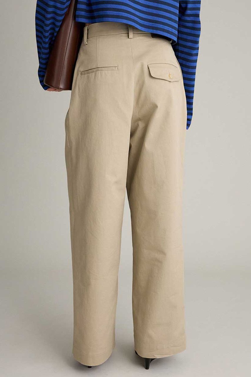 【ブリル/BRILL】のコットンチノタックパンツ 人気、トレンドファッション・服の通販 founy(ファニー) 　ファッション　Fashion　レディースファッション　Fashion for Women　パンツ　Pants & Trousers　ツイル　Twist, Twisted Detail　テーパード　Tapered, Tapered Pants　ルーズ　Loose, Oversized　ワッシャー　Washer, Crinkled Finish　再入荷　Restock / Back in Stock　other-5|ID: prp329100004909784 ipo3291000000036780264
