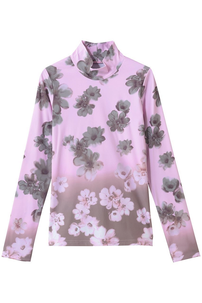 【メゾンスペシャル/MAISON SPECIAL】のGradient Turtle Flower Top/グラデーションタートルフラワートップス インテリア・キッズ・メンズ・レディースファッション・服の通販 founy(ファニー) 　ファッション　Fashion　レディースファッション　Fashion for Women　トップス・カットソー　Cut & Sew Tops　シャツ・ブラウス・オフィスカジュアル　Elegant Blouses & Button-Ups　ロングTシャツ・Tシャツ　Longline T-Shirts & Tees　カットソー・ベーシックTシャツ　Cut-and-Sewn Tops / Stretch Tees & Basics　なめらか　Smooth, Silky Texture　インナー　Innerwear　グラデーション　Gradient, Ombre　ジャケット　Jacket, Outerwear　スリーブ　Sleeve, Long Sleeve / Short Sleeve　フィット　Fit, Slim Fit　ロング　Long, Long-Length　冬　Winter / This Winter　PNK(ピンク)|ID: prp329100004909800 ipo3291000000036780422