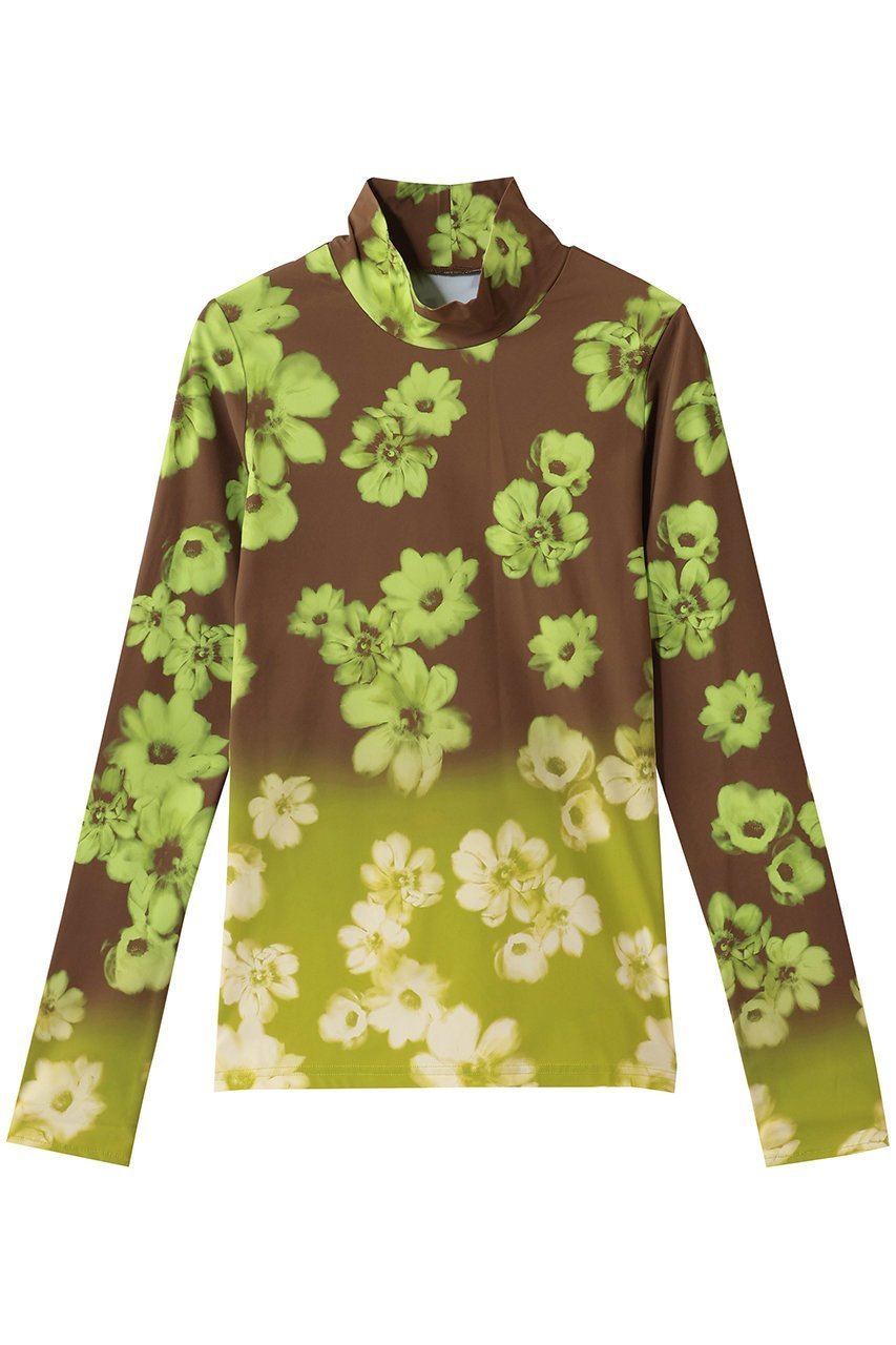 【メゾンスペシャル/MAISON SPECIAL】のGradient Turtle Flower Top/グラデーションタートルフラワートップス インテリア・キッズ・メンズ・レディースファッション・服の通販 founy(ファニー) 　ファッション　Fashion　レディースファッション　Fashion for Women　トップス・カットソー　Cut & Sew Tops　シャツ・ブラウス・オフィスカジュアル　Elegant Blouses & Button-Ups　ロングTシャツ・Tシャツ　Longline T-Shirts & Tees　カットソー・ベーシックTシャツ　Cut-and-Sewn Tops / Stretch Tees & Basics　なめらか　Smooth, Silky Texture　インナー　Innerwear　グラデーション　Gradient, Ombre　ジャケット　Jacket, Outerwear　スリーブ　Sleeve, Long Sleeve / Short Sleeve　フィット　Fit, Slim Fit　ロング　Long, Long-Length　冬　Winter / This Winter　BRN(ブラウン)|ID: prp329100004909800 ipo3291000000036780424