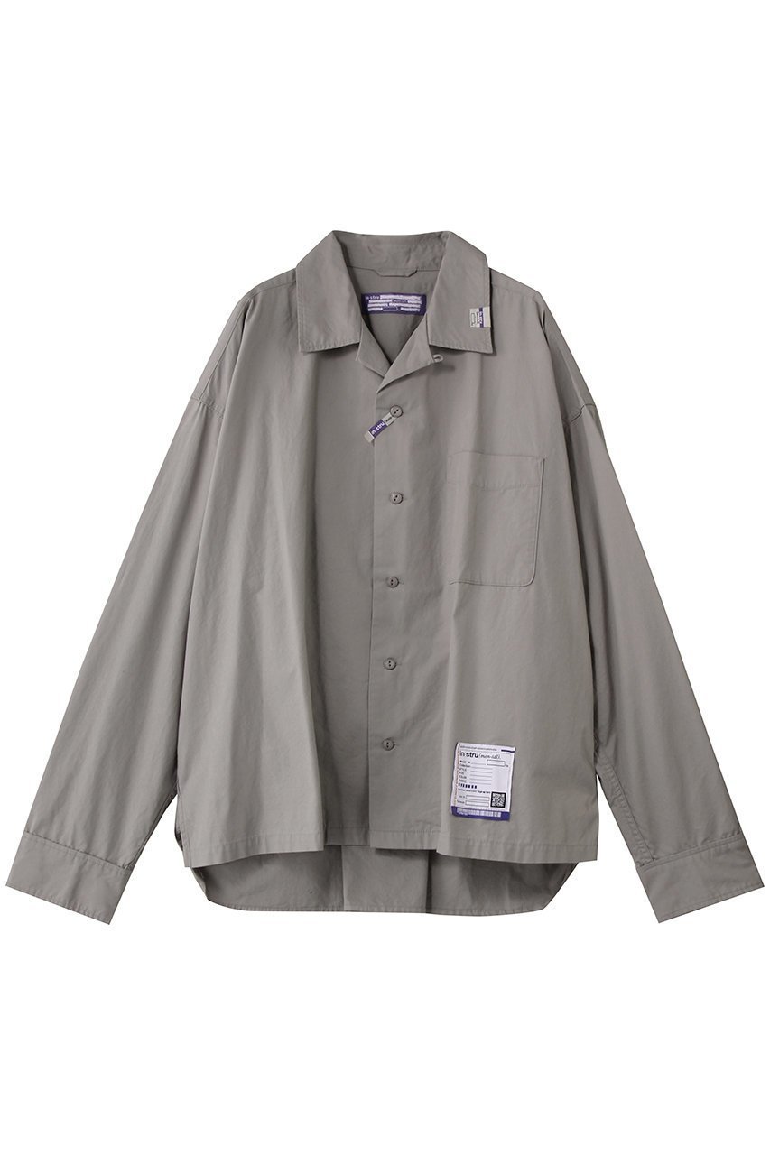 【メゾン ミハラヤスヒロ/Maison MIHARA YASUHIRO / MEN】の【MEN】【in-stru(men-tal).】HIGH DENSITY OX ロングスリーブ シャツ インテリア・キッズ・メンズ・レディースファッション・服の通販 founy(ファニー) 　ファッション　Fashion　メンズファッション　Fashion for Men　なめらか　Smooth, Silky Texture　スリーブ　Sleeve, Long Sleeve / Short Sleeve　フォルム　Silhouette, Form　ロング　Long, Long-Length　羽織　Haori, Light Jacket　ライトグレー|ID: prp329100004909801 ipo3291000000036780434