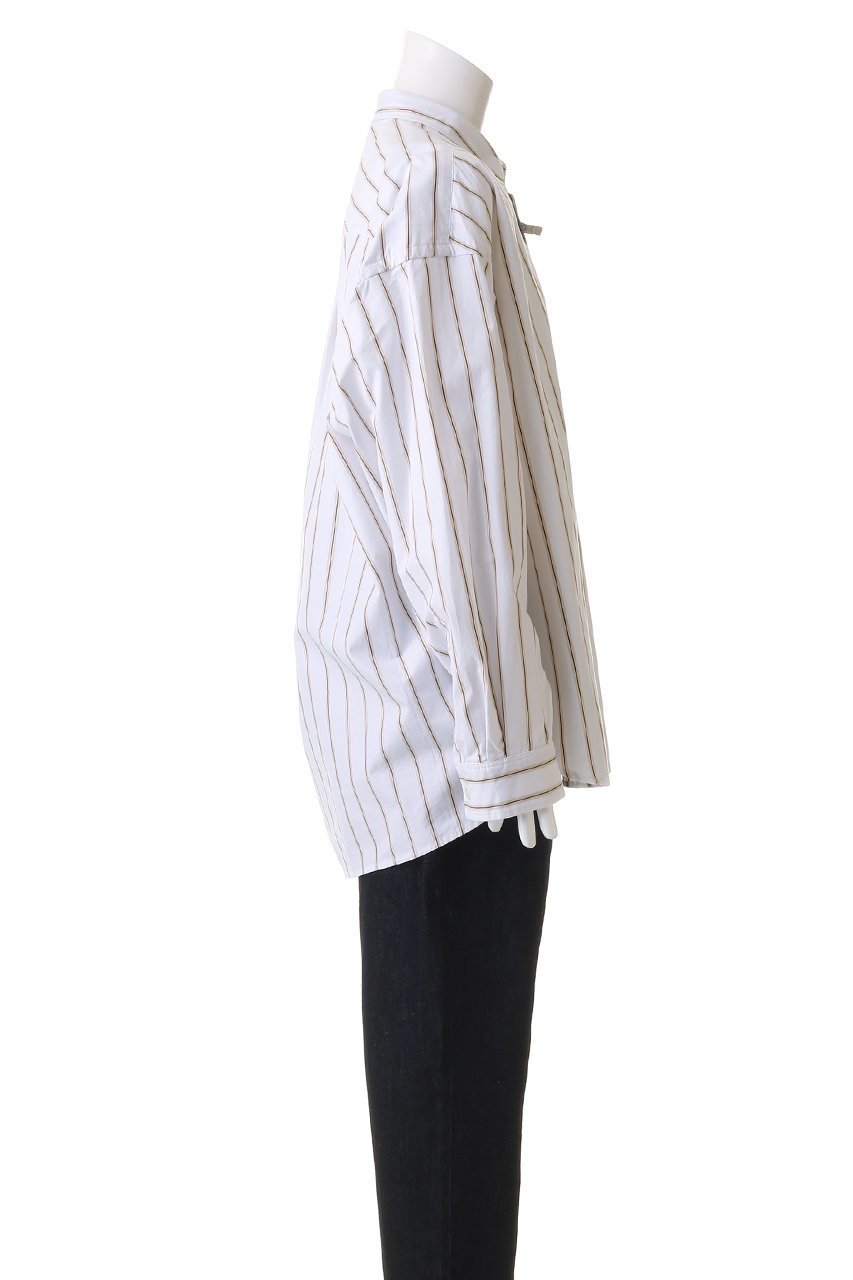 【メゾン ミハラヤスヒロ/Maison MIHARA YASUHIRO / MEN】の【MEN】【in-stru(men-tal).】COTTON HIGH DENSITY ストライプ ロングスリーブ シャツ 人気、トレンドファッション・服の通販 founy(ファニー) 　ファッション　Fashion　メンズファッション　Fashion for Men　ストライプ　Stripe, Striped Pattern　スリーブ　Sleeve, Long Sleeve / Short Sleeve　ボトム　Bottoms, Lower Wear　ロング　Long, Long-Length　ワイド　Wide, Wide Fit　other-3|ID: prp329100004909802 ipo3291000000036780444