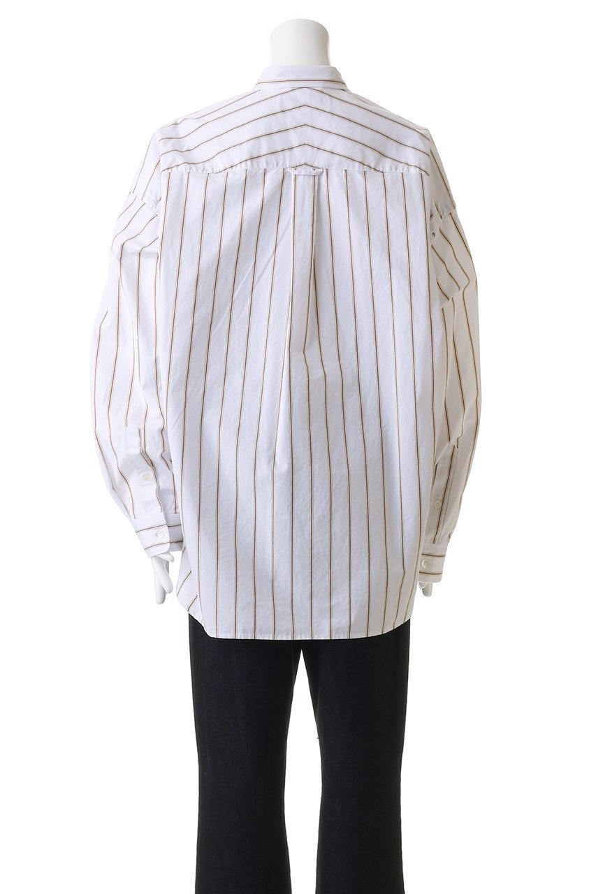 【メゾン ミハラヤスヒロ/Maison MIHARA YASUHIRO / MEN】の【MEN】【in-stru(men-tal).】COTTON HIGH DENSITY ストライプ ロングスリーブ シャツ 人気、トレンドファッション・服の通販 founy(ファニー) 　ファッション　Fashion　メンズファッション　Fashion for Men　ストライプ　Stripe, Striped Pattern　スリーブ　Sleeve, Long Sleeve / Short Sleeve　ボトム　Bottoms, Lower Wear　ロング　Long, Long-Length　ワイド　Wide, Wide Fit　other-4|ID: prp329100004909802 ipo3291000000036780445