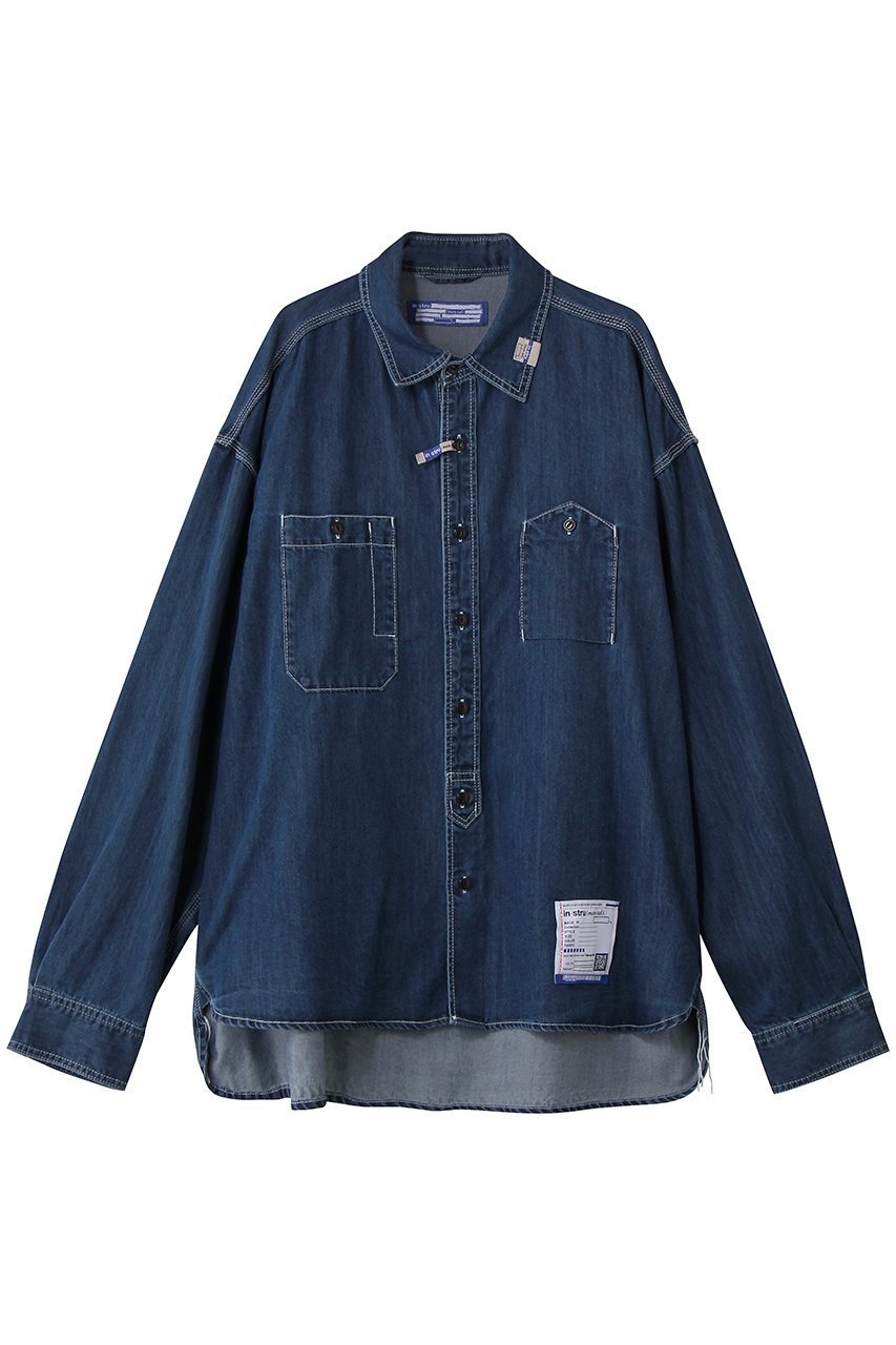 【メゾン ミハラヤスヒロ/Maison MIHARA YASUHIRO / MEN】の【MEN】【in-stru(men-tal).】COTTON TENCELデニム ワーク ロングスリーブ シャツ 人気、トレンドファッション・服の通販 founy(ファニー) 　ファッション　Fashion　メンズファッション　Fashion for Men　なめらか　Smooth, Silky Texture　シンプル　Simple, Minimal　スリーブ　Sleeve, Long Sleeve / Short Sleeve　デニム　Denim, Jeans Material　ポケット　Pocket, Pocket Detail　ロング　Long, Long-Length　ワーク　Workwear, Utility Style　 other-1|ID: prp329100004909803 ipo3291000000036780448