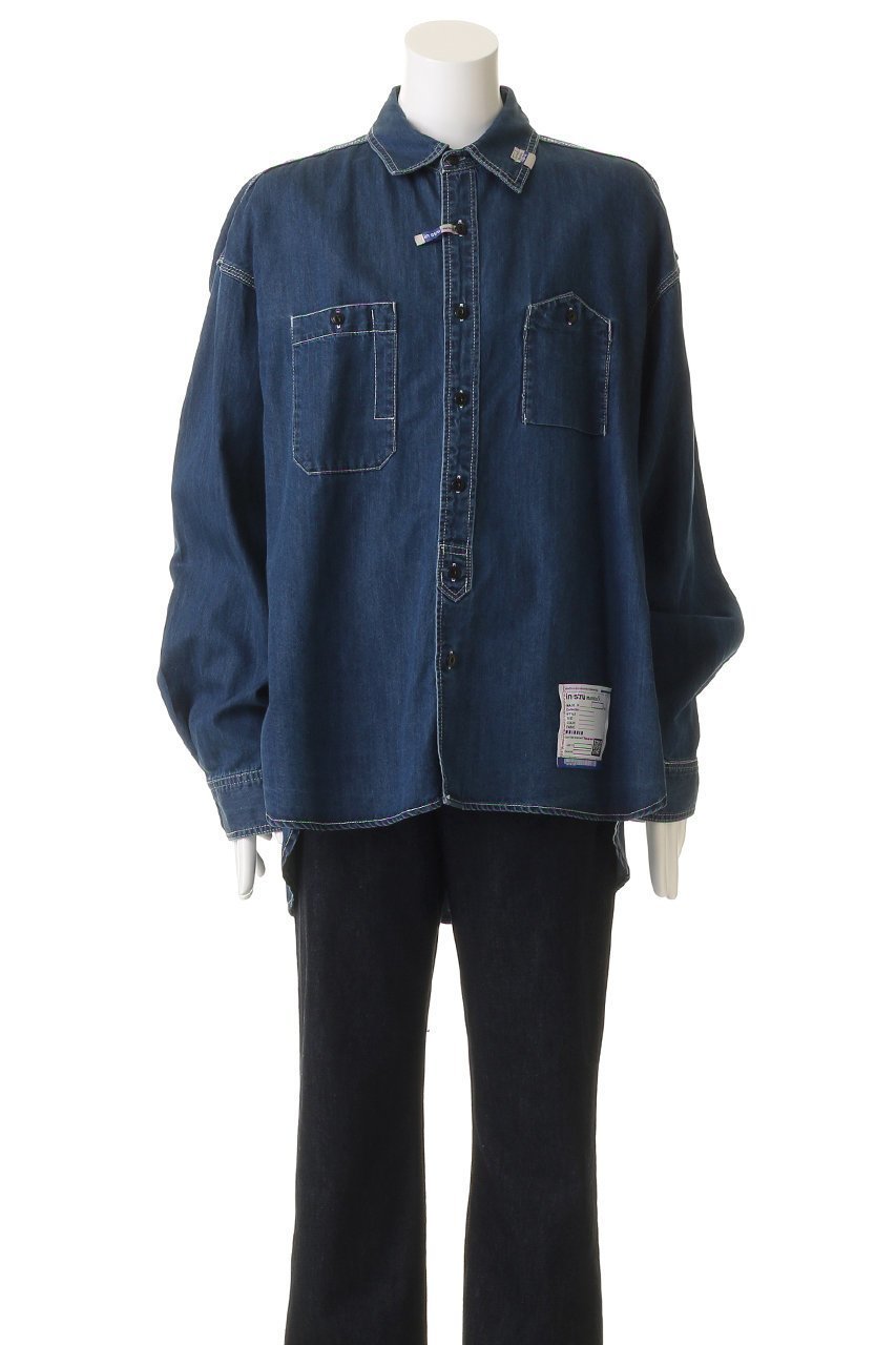 【メゾン ミハラヤスヒロ/Maison MIHARA YASUHIRO / MEN】の【MEN】【in-stru(men-tal).】COTTON TENCELデニム ワーク ロングスリーブ シャツ 人気、トレンドファッション・服の通販 founy(ファニー) 　ファッション　Fashion　メンズファッション　Fashion for Men　なめらか　Smooth, Silky Texture　シンプル　Simple, Minimal　スリーブ　Sleeve, Long Sleeve / Short Sleeve　デニム　Denim, Jeans Material　ポケット　Pocket, Pocket Detail　ロング　Long, Long-Length　ワーク　Workwear, Utility Style　other-2|ID: prp329100004909803 ipo3291000000036780450