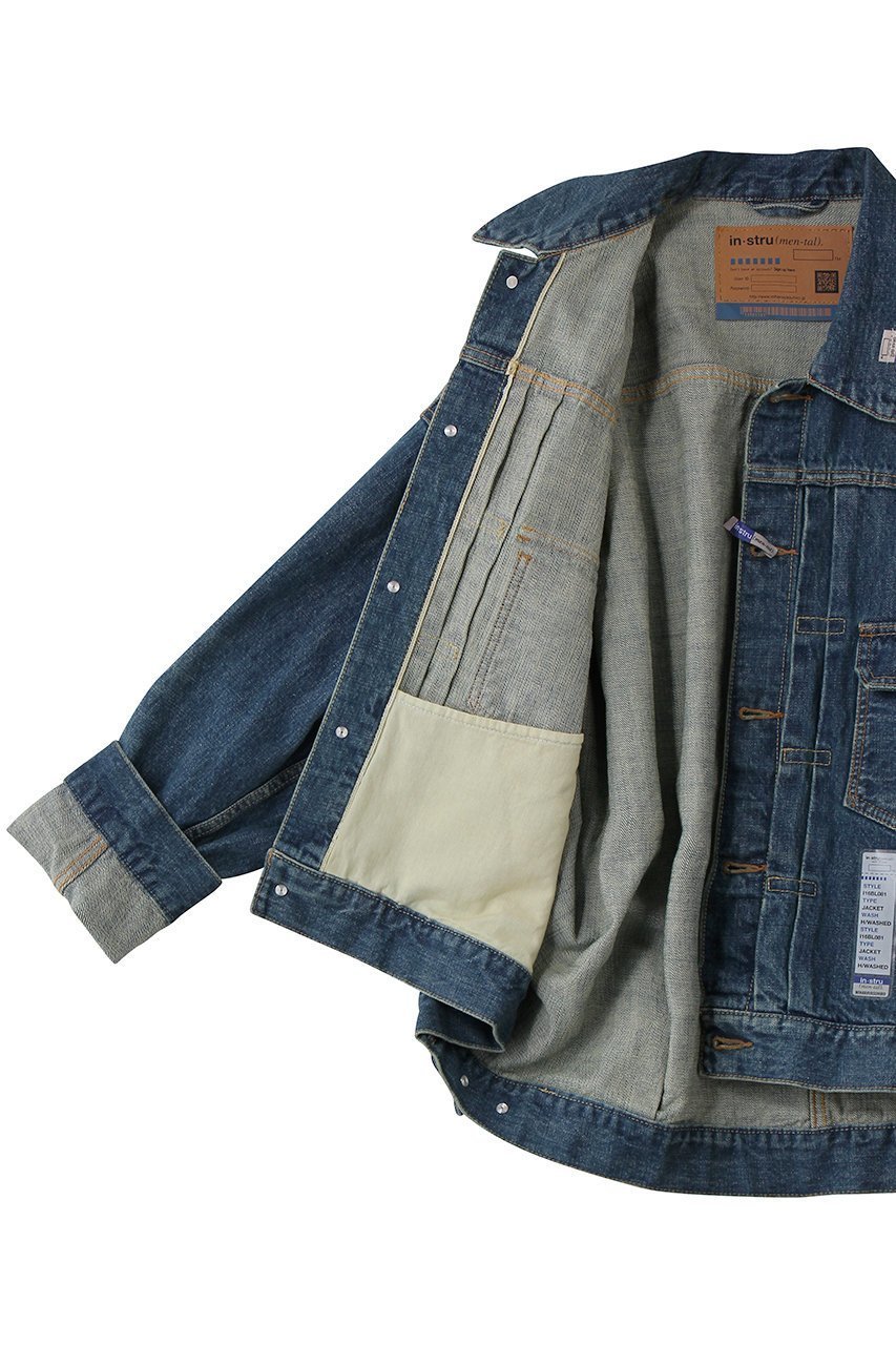 【メゾン ミハラヤスヒロ/Maison MIHARA YASUHIRO / MEN】の【MEN】【in-stru(men-tal).】HARD WASHED SELVAGE デニム ジャケット 人気、トレンドファッション・服の通販 founy(ファニー) 　ファッション　Fashion　メンズファッション　Fashion for Men　ジャケット　Jacket, Outerwear　デニム　Denim, Jeans Material　ビンテージ　Vintage, Retro Style　ブルゾン　Blouson, Bomber Jacket　ヘムライン　Hemline, Bottom Cut　other-7|ID: prp329100004909806 ipo3291000000036780481