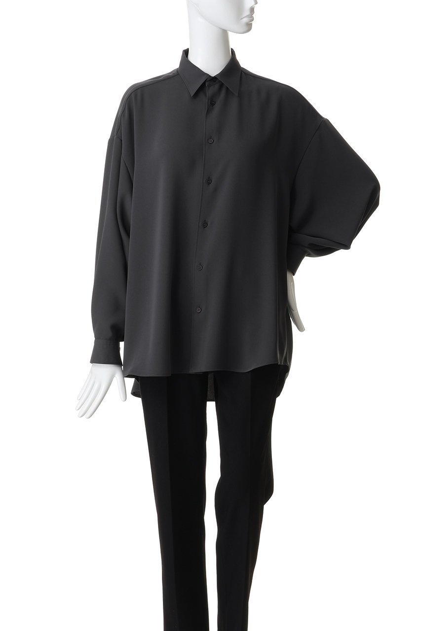 【グラフペーパー/Graphpaper】のSatin Oversized Regular Collor Shirt 人気、トレンドファッション・服の通販 founy(ファニー) 　ファッション　Fashion　レディースファッション　Fashion for Women　トップス・カットソー　Cut & Sew Tops　シャツ・ブラウス・オフィスカジュアル　Elegant Blouses & Button-Ups　サテン　Satin, Glossy Fabric　スリーブ　Sleeve, Long Sleeve / Short Sleeve　リラックス　Relax, Relaxed Fit　レギュラー　Regular, Standard Fit　ロング　Long, Long-Length　エレガント 上品　Elegant　羽織　Haori, Light Jacket　other-2|ID: prp329100004909820 ipo3291000000036814818