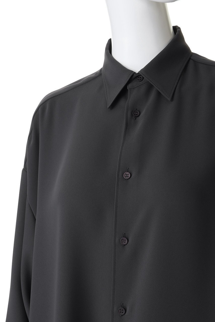 【グラフペーパー/Graphpaper】のSatin Oversized Regular Collor Shirt 人気、トレンドファッション・服の通販 founy(ファニー) 　ファッション　Fashion　レディースファッション　Fashion for Women　トップス・カットソー　Cut & Sew Tops　シャツ・ブラウス・オフィスカジュアル　Elegant Blouses & Button-Ups　サテン　Satin, Glossy Fabric　スリーブ　Sleeve, Long Sleeve / Short Sleeve　リラックス　Relax, Relaxed Fit　レギュラー　Regular, Standard Fit　ロング　Long, Long-Length　エレガント 上品　Elegant　羽織　Haori, Light Jacket　other-5|ID: prp329100004909820 ipo3291000000036814830