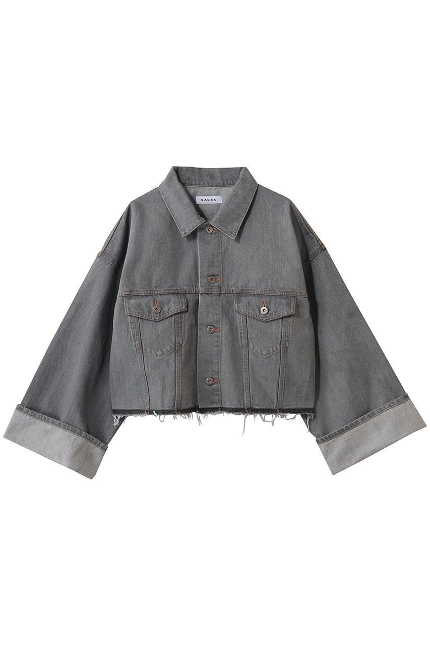 【サクラ/SACRA】のオーセンティックデニムジャケット 人気、トレンドファッション・服の通販 founy(ファニー) 　ファッション　Fashion　レディースファッション　Fashion for Women　アウター　Coat / Outerwear Collection　レディースジャケット・軽アウター　Jackets　デニムジャケット / カジュアルアウター　Denim Jackets　カットオフ　Cut-Off Design　クロップド　Cropped, Short Length　ジャケット　Jacket, Outerwear　デニム　Denim, Jeans Material　バランス　Balance, Style Balance　ビッグ　Big, Oversized　フィット　Fit, Slim Fit　ブリーチ　Bleach, Washed Finish　 other-1|ID: prp329100004909825 ipo3291000000036780645