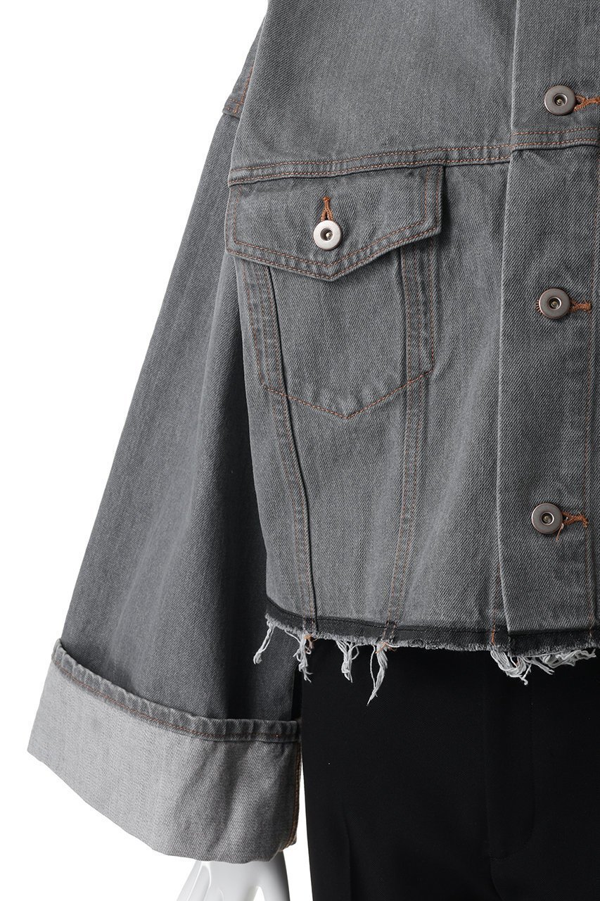 【サクラ/SACRA】のオーセンティックデニムジャケット 人気、トレンドファッション・服の通販 founy(ファニー) 　ファッション　Fashion　レディースファッション　Fashion for Women　アウター　Coat / Outerwear Collection　レディースジャケット・軽アウター　Jackets　デニムジャケット / カジュアルアウター　Denim Jackets　カットオフ　Cut-Off Design　クロップド　Cropped, Short Length　ジャケット　Jacket, Outerwear　デニム　Denim, Jeans Material　バランス　Balance, Style Balance　ビッグ　Big, Oversized　フィット　Fit, Slim Fit　ブリーチ　Bleach, Washed Finish　other-5|ID: prp329100004909825 ipo3291000000036780650