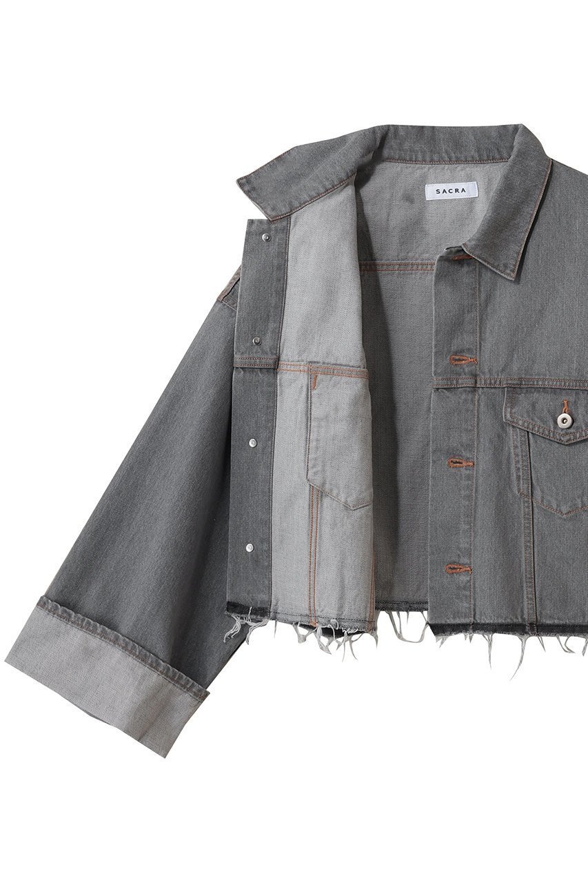 【サクラ/SACRA】のオーセンティックデニムジャケット 人気、トレンドファッション・服の通販 founy(ファニー) 　ファッション　Fashion　レディースファッション　Fashion for Women　アウター　Coat / Outerwear Collection　レディースジャケット・軽アウター　Jackets　デニムジャケット / カジュアルアウター　Denim Jackets　カットオフ　Cut-Off Design　クロップド　Cropped, Short Length　ジャケット　Jacket, Outerwear　デニム　Denim, Jeans Material　バランス　Balance, Style Balance　ビッグ　Big, Oversized　フィット　Fit, Slim Fit　ブリーチ　Bleach, Washed Finish　other-6|ID: prp329100004909825 ipo3291000000036780651