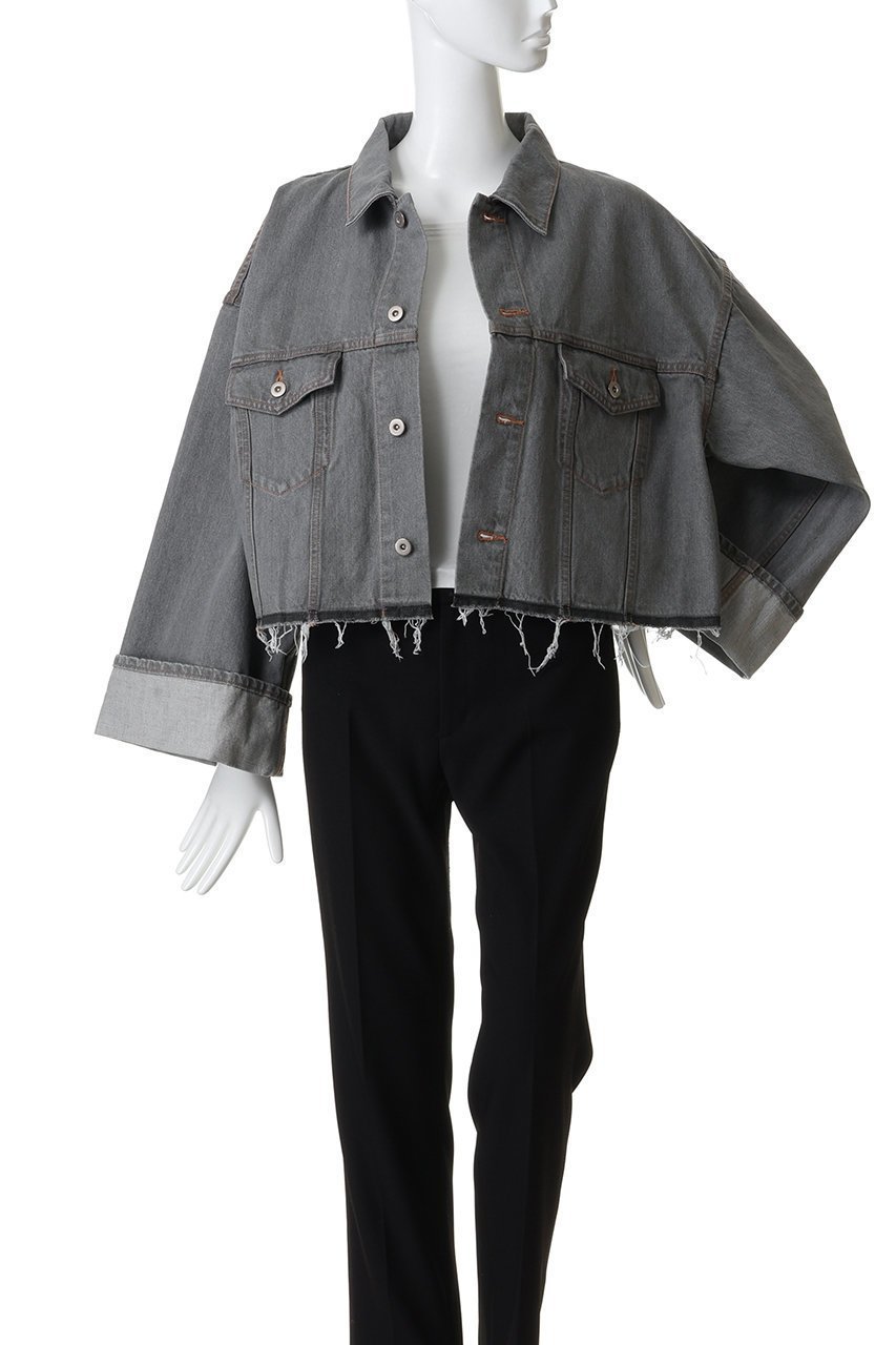 【サクラ/SACRA】のオーセンティックデニムジャケット 人気、トレンドファッション・服の通販 founy(ファニー) 　ファッション　Fashion　レディースファッション　Fashion for Women　アウター　Coat / Outerwear Collection　レディースジャケット・軽アウター　Jackets　デニムジャケット / カジュアルアウター　Denim Jackets　カットオフ　Cut-Off Design　クロップド　Cropped, Short Length　ジャケット　Jacket, Outerwear　デニム　Denim, Jeans Material　バランス　Balance, Style Balance　ビッグ　Big, Oversized　フィット　Fit, Slim Fit　ブリーチ　Bleach, Washed Finish　other-7|ID: prp329100004909825 ipo3291000000036780652