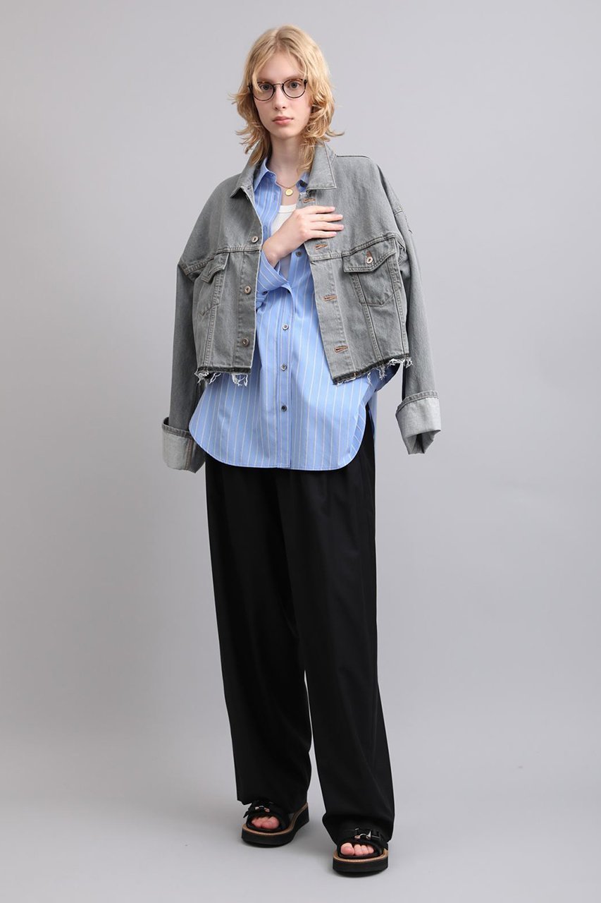 【サクラ/SACRA】のオーセンティックデニムジャケット 人気、トレンドファッション・服の通販 founy(ファニー) 　ファッション　Fashion　レディースファッション　Fashion for Women　アウター　Coat / Outerwear Collection　レディースジャケット・軽アウター　Jackets　デニムジャケット / カジュアルアウター　Denim Jackets　カットオフ　Cut-Off Design　クロップド　Cropped, Short Length　ジャケット　Jacket, Outerwear　デニム　Denim, Jeans Material　バランス　Balance, Style Balance　ビッグ　Big, Oversized　フィット　Fit, Slim Fit　ブリーチ　Bleach, Washed Finish　other-8|ID: prp329100004909825 ipo3291000000036780653