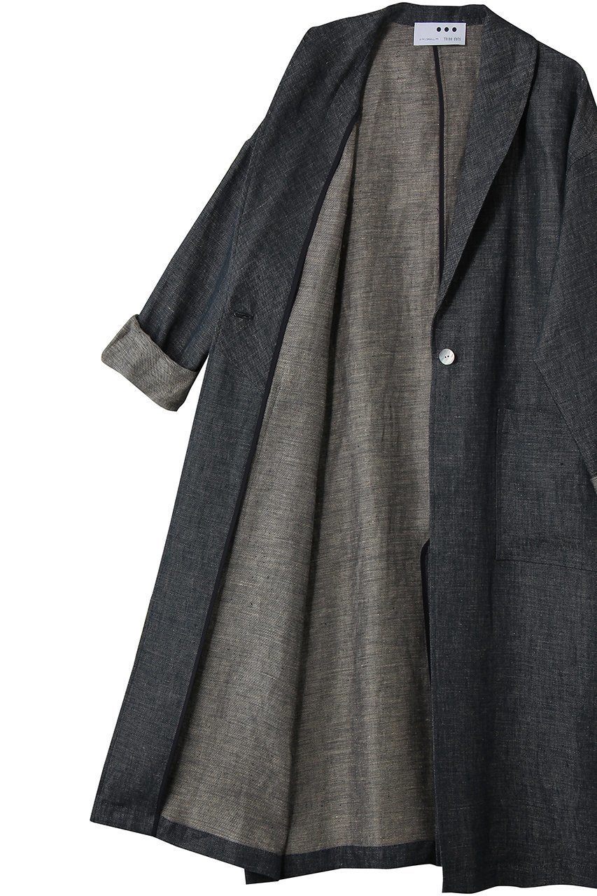【スリー ドッツ/three dots】のラフリネン ドクターコート 人気、トレンドファッション・服の通販 founy(ファニー) 　ファッション　Fashion　レディースファッション　Fashion for Women　アウター　Coat / Outerwear Collection　コート・ロングコート・ピーコート　Long Coats, Peacoats & More　シンプル　Simple, Minimal　ロング　Long, Long-Length　新作・新入荷　New Arrivals / New In　other-6|ID: prp329100004909856 ipo3291000000036781031