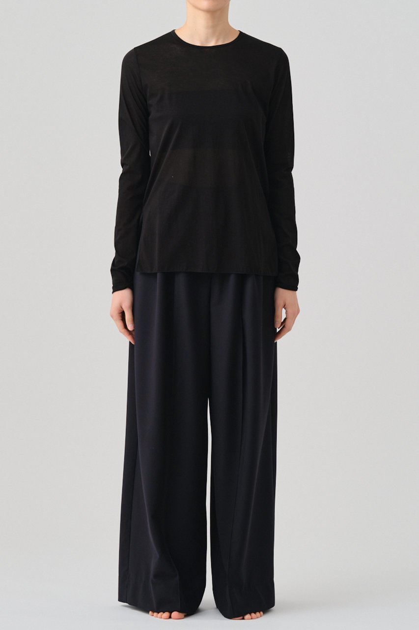 【グッド ピープル グッド ステッチング グッド プロダクト/GOOD PEOPLE GOOD STITCHING GOOD PRODUCT】のサイドスリット クルーネック ロングスリーブ Tシャツ 人気、トレンドファッション・服の通販 founy(ファニー) ファッション Fashion レディースファッション Fashion for Women トップス・カットソー Cut & Sew Tops シャツ・ブラウス・オフィスカジュアル Elegant Blouses & Button-Ups ロングTシャツ・Tシャツ Longline T-Shirts & Tees カットソー・ベーシックTシャツ Cut-and-Sewn Tops / Stretch Tees & Basics シアー Sheer, See-Through ストレッチ Stretch, Stretchy Fabric スリット Slit, Slit Detail スリーブ Sleeve, Long Sleeve / Short Sleeve ロング Long, Long-Length 定番 Standard, Basic Item other-3|ID: prp329100004909903 ipo3291000000036815178