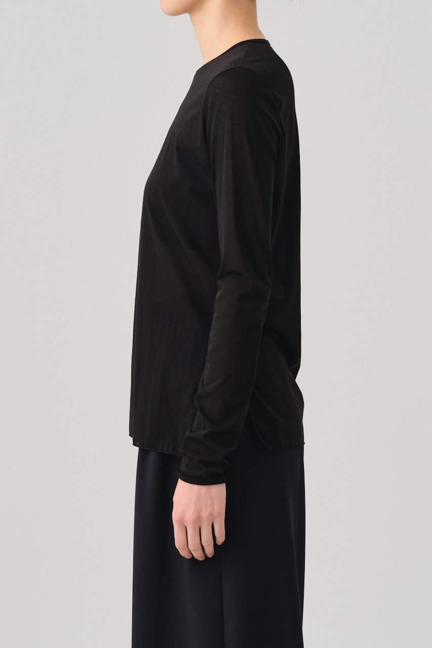 【グッド ピープル グッド ステッチング グッド プロダクト/GOOD PEOPLE GOOD STITCHING GOOD PRODUCT】のサイドスリット クルーネック ロングスリーブ Tシャツ 人気、トレンドファッション・服の通販 founy(ファニー) ファッション Fashion レディースファッション Fashion for Women トップス・カットソー Cut & Sew Tops シャツ・ブラウス・オフィスカジュアル Elegant Blouses & Button-Ups ロングTシャツ・Tシャツ Longline T-Shirts & Tees カットソー・ベーシックTシャツ Cut-and-Sewn Tops / Stretch Tees & Basics シアー Sheer, See-Through ストレッチ Stretch, Stretchy Fabric スリット Slit, Slit Detail スリーブ Sleeve, Long Sleeve / Short Sleeve ロング Long, Long-Length 定番 Standard, Basic Item other-5|ID: prp329100004909903 ipo3291000000036815184