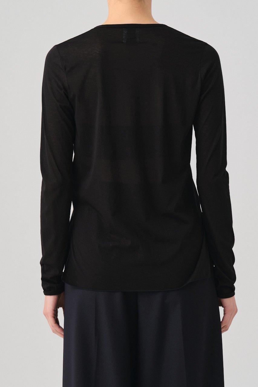 【グッド ピープル グッド ステッチング グッド プロダクト/GOOD PEOPLE GOOD STITCHING GOOD PRODUCT】のサイドスリット クルーネック ロングスリーブ Tシャツ 人気、トレンドファッション・服の通販 founy(ファニー) ファッション Fashion レディースファッション Fashion for Women トップス・カットソー Cut & Sew Tops シャツ・ブラウス・オフィスカジュアル Elegant Blouses & Button-Ups ロングTシャツ・Tシャツ Longline T-Shirts & Tees カットソー・ベーシックTシャツ Cut-and-Sewn Tops / Stretch Tees & Basics シアー Sheer, See-Through ストレッチ Stretch, Stretchy Fabric スリット Slit, Slit Detail スリーブ Sleeve, Long Sleeve / Short Sleeve ロング Long, Long-Length 定番 Standard, Basic Item other-6|ID: prp329100004909903 ipo3291000000036815187