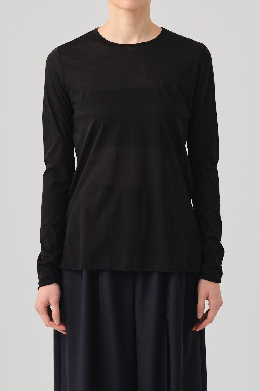 【グッド ピープル グッド ステッチング グッド プロダクト/GOOD PEOPLE GOOD STITCHING GOOD PRODUCT】のサイドスリット クルーネック ロングスリーブ Tシャツ 人気、トレンドファッション・服の通販 founy(ファニー) ファッション Fashion レディースファッション Fashion for Women トップス・カットソー Cut & Sew Tops シャツ・ブラウス・オフィスカジュアル Elegant Blouses & Button-Ups ロングTシャツ・Tシャツ Longline T-Shirts & Tees カットソー・ベーシックTシャツ Cut-and-Sewn Tops / Stretch Tees & Basics シアー Sheer, See-Through ストレッチ Stretch, Stretchy Fabric スリット Slit, Slit Detail スリーブ Sleeve, Long Sleeve / Short Sleeve ロング Long, Long-Length 定番 Standard, Basic Item other-7|ID: prp329100004909903 ipo3291000000036815191