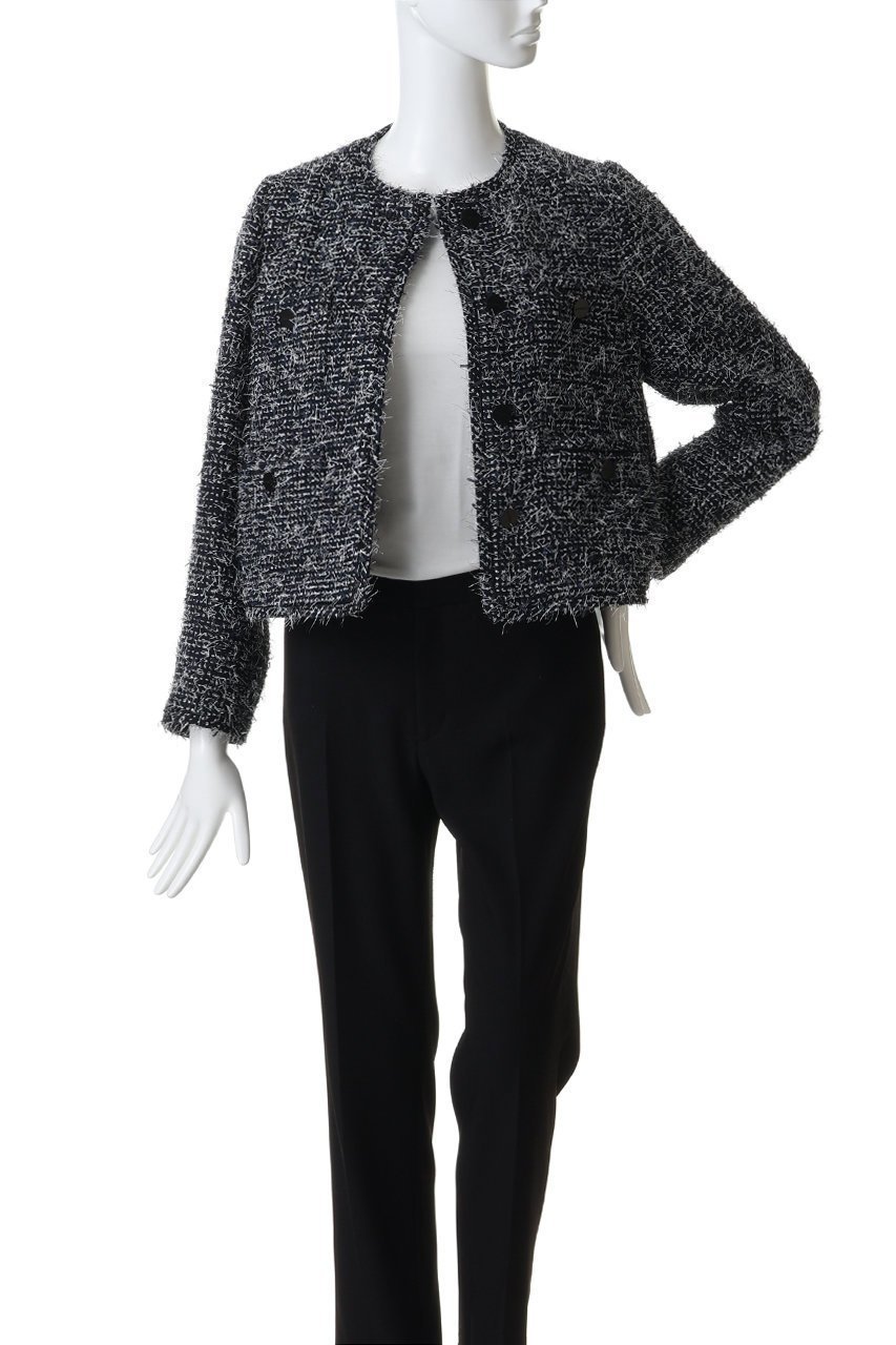【ドメル/DOMELLE】のLINTON TWEED ジャケット 人気、トレンドファッション・服の通販 founy(ファニー) 　ファッション　Fashion　レディースファッション　Fashion for Women　アウター　Coat / Outerwear Collection　レディースジャケット・軽アウター　Jackets　おすすめ　Recommended / Our Picks　コンパクト　Compact, Small Size　サテン　Satin, Glossy Fabric　ジャケット　Jacket, Outerwear　セットアップ　Set-Up, Coordinated Outfit　ツイード　Twill, Twill Weave　ポケット　Pocket, Pocket Detail　メタル　Metal, Metal Parts　ワイド　Wide, Wide Fit　エレガント 上品　Elegant　other-8|ID: prp329100004909912 ipo3291000000036781702