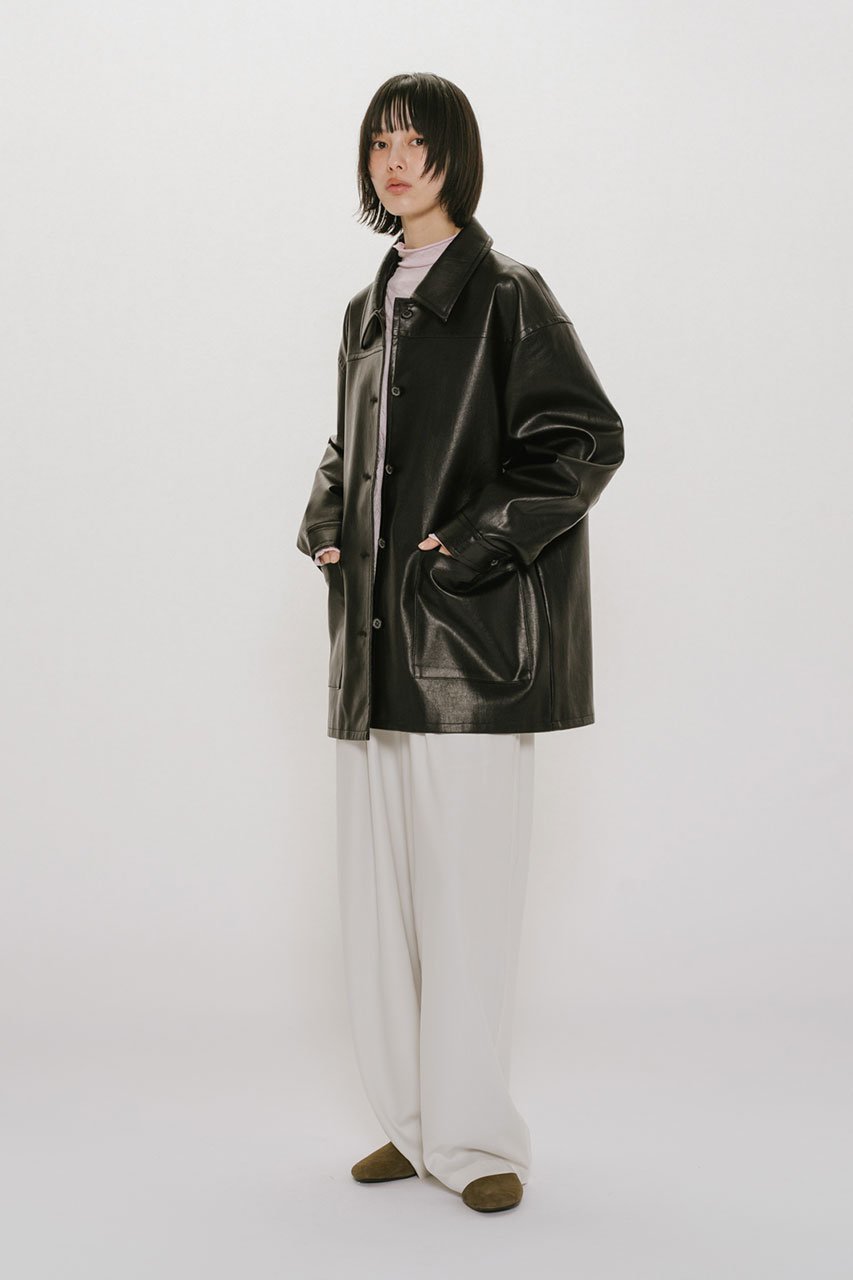 【ミディウミソリッド/MIDIUMISOLID】のsynthetic leather over size blouson ブルゾン 人気、トレンドファッション・服の通販 founy(ファニー) 　ファッション　Fashion　レディースファッション　Fashion for Women　アウター　Coat / Outerwear Collection　レディースジャケット・軽アウター　Jackets　ブルゾンジャケット・スポーティアウター　Blouson Jackets　エレガント 上品　Elegant　クール　Cool, Chic　シンプル　Simple, Minimal　ジャケット　Jacket, Outerwear　トレンド　Trend, Trending Now　フェミニン　Feminine, Girly　ブルゾン　Blouson, Bomber Jacket　再入荷　Restock / Back in Stock　other-7|ID: prp329100004909918 ipo3291000000036781765