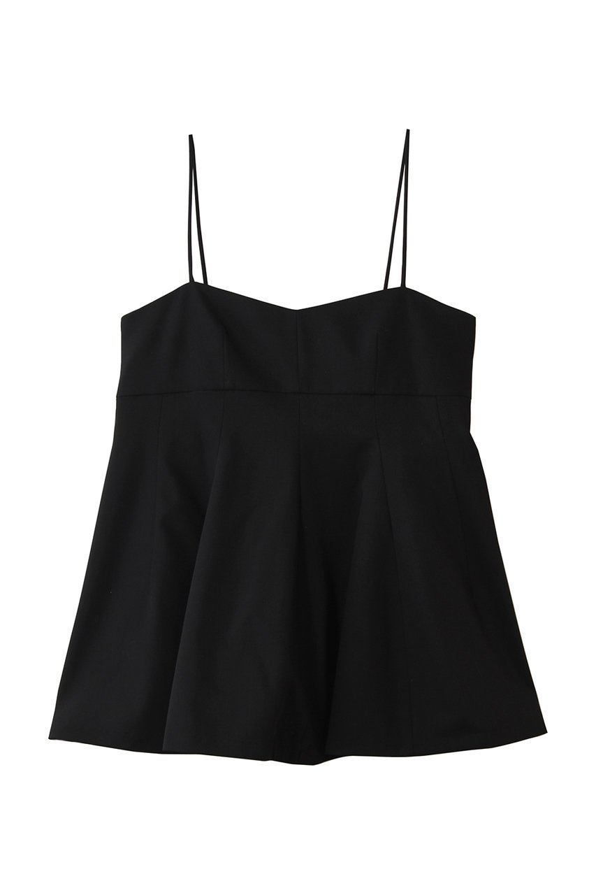 【デパリエ/DEPAREILLE】のウールナイロンギャバジンビスチェ インテリア・キッズ・メンズ・レディースファッション・服の通販 founy(ファニー) 　ファッション　Fashion　レディースファッション　Fashion for Women　トップス・カットソー　Cut & Sew Tops　キャミソール&ノースリーブ　Camisoles & Sleeveless Tops　シャツ・ブラウス・オフィスカジュアル　Elegant Blouses & Button-Ups　ビスチェ　Bustiers & Corset Tops / Layered Bustier Style　おすすめ　Recommended / Our Picks　インナー　Innerwear　キャミソール　Camisole, Spaghetti Strap Top　ジャケット　Jacket, Outerwear　ノースリーブ　Sleeveless, No-Sleeve　フレア　Flare, Flared　ペプラム　Peplum, Flared Hem　ブラック|ID: prp329100004909923 ipo3291000000036781804