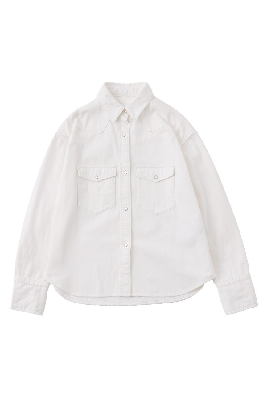 【ザ ストア バイ シー/THE STORE by C】の【COCUCA】デニムシャツ インテリア・キッズ・メンズ・レディースファッション・服の通販 founy(ファニー) ファッション Fashion レディースファッション Fashion for Women トップス・カットソー Cut & Sew Tops シャツ・ブラウス・オフィスカジュアル Elegant Blouses & Button-Ups インディゴ Indigo Denim ウエスタン Western Style ショート Short, Short Length スリーブ Sleeve, Long Sleeve / Short Sleeve ダメージ Distressed, Destroyed デニム Denim, Jeans Material バランス Balance, Style Balance ブリーチ Bleach, Washed Finish ロング Long, Long-Length ヴィンテージ Vintage Style 日本製 Made In Japan ホワイト|ID: prp329100004909930 ipo3291000000036781883
