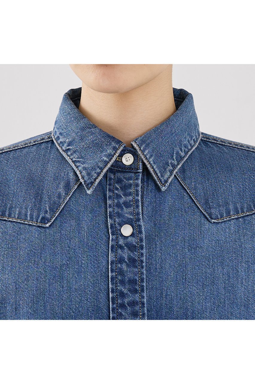 【ザ ストア バイ シー/THE STORE by C】の【COCUCA】デニムシャツ 人気、トレンドファッション・服の通販 founy(ファニー) ファッション Fashion レディースファッション Fashion for Women トップス・カットソー Cut & Sew Tops シャツ・ブラウス・オフィスカジュアル Elegant Blouses & Button-Ups インディゴ Indigo Denim ウエスタン Western Style ショート Short, Short Length スリーブ Sleeve, Long Sleeve / Short Sleeve ダメージ Distressed, Destroyed デニム Denim, Jeans Material バランス Balance, Style Balance ブリーチ Bleach, Washed Finish ロング Long, Long-Length ヴィンテージ Vintage Style 日本製 Made In Japan other-8|ID: prp329100004909930 ipo3291000000036781891