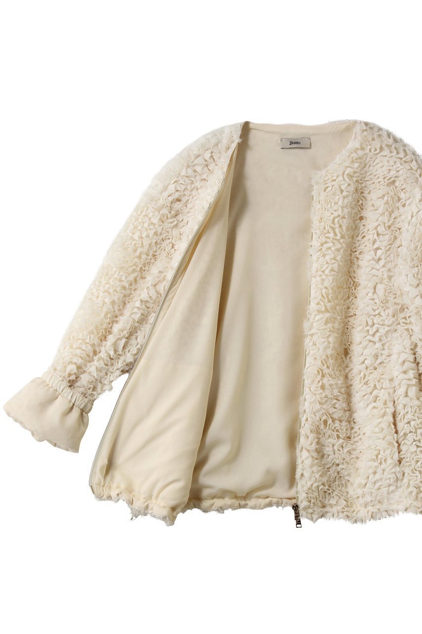 【ヘルノ/HERNO】のフリル ノーカラーブルゾン 人気、トレンドファッション・服の通販 founy(ファニー) ファッション Fashion レディースファッション Fashion for Women アウター Coat / Outerwear Collection レディースジャケット・軽アウター Jackets ブルゾンジャケット・スポーティアウター Blouson Jackets ジャケット Jacket, Outerwear ジョーゼット Georgette, Semi-Sheer Fabric フリル Frill, Ruffle ブルゾン Blouson, Bomber Jacket other-7|ID: prp329100004909935 ipo3291000000036781933