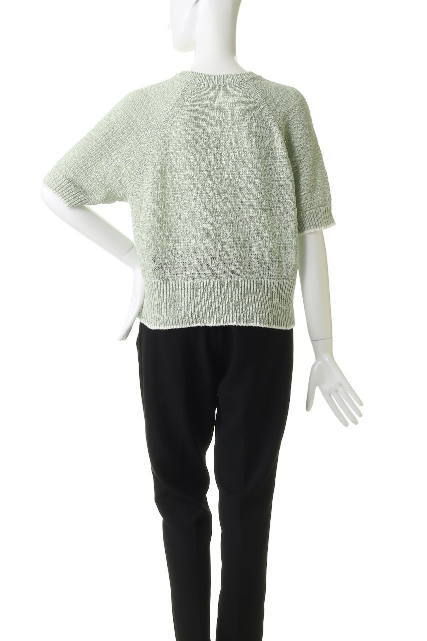 【エブール/ebure】のナチュラルテープニット 半袖リブニットプルオーバー 人気、トレンドファッション・服の通販 founy(ファニー) 　ファッション　Fashion　レディースファッション　Fashion for Women　トップス・カットソー　Cut & Sew Tops　ニット　Knit Tops & Sweaters　カジュアルプルオーバー・ニットトップス　Pullovers & Knit Tops / Casual Pullovers　イタリア　Italy　コンパクト　Compact, Small Size　エレガント 上品　Elegant　半袖　Short Sleeve, Half Sleeve　other-4|ID: prp329100004909976 ipo3291000000036815301