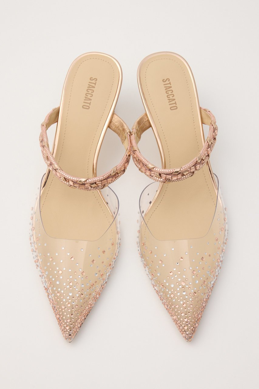 【スタッカート/STACCATO】のダイヤヌーディークリアミュール 人気、トレンドファッション・服の通販 founy(ファニー) 　ファッション　Fashion　レディースファッション　Fashion for Women　カッティング　Cutting Detail　クリスタル　Crystal, Swarovski　ストーン　Stone, Gem-Like　バランス　Balance, Style Balance　other-2|ID: prp329100004909979 ipo3291000000036782369