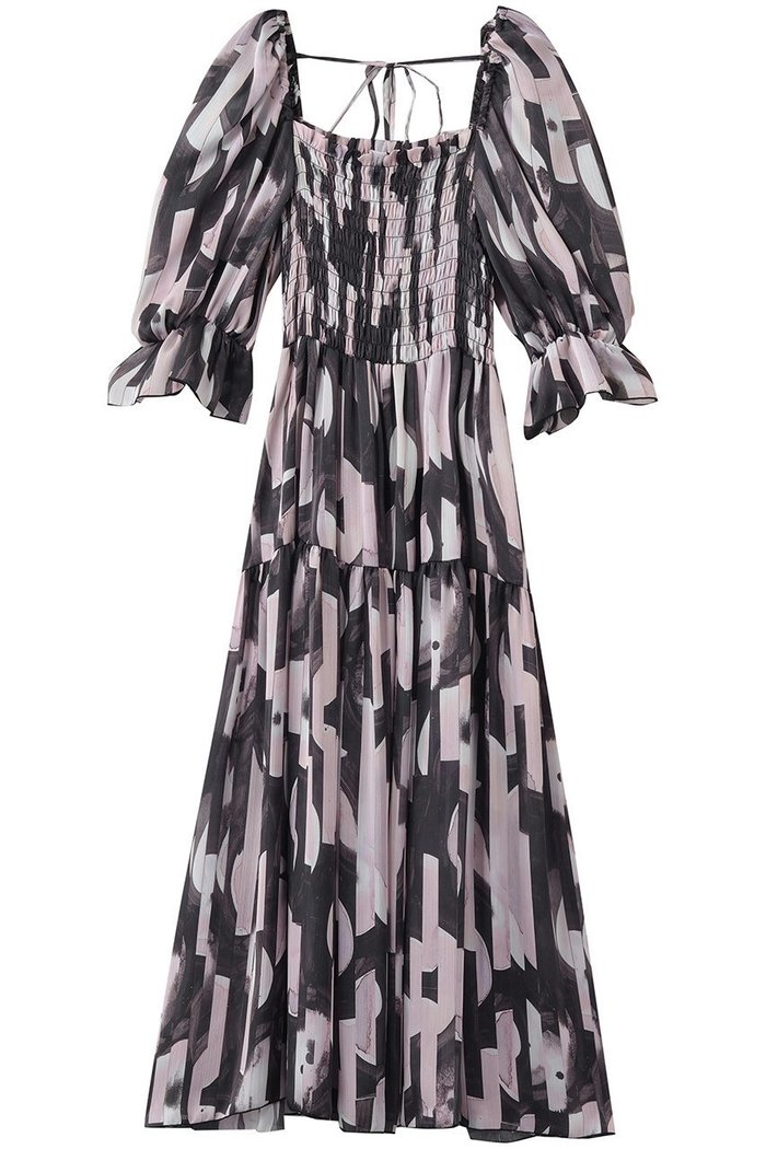 【コルコバード/CORCOVADO】のプリントシフォンパフスリーブドレス インテリア・キッズ・メンズ・レディースファッション・服の通販 founy(ファニー) https://founy.com/ ファッション Fashion レディースファッション Fashion for Women ワンピース Dresses フォーマル・パーティードレス・結婚式用ドレス Elegant & Casual Dresses チュニック Tunic Tops & Dresses エアリー Airy Texture シアー Sheer, See-Through シフォン Chiffon, Lightweight Fabric スクエア Square, Square Shape チュニック Tunic, Long Top フェミニン Feminine, Girly フレア Flare, Flared プリント Print, Printed Pattern |ID: prp329100004910013 ipo3291000000036782672