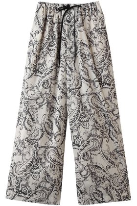 【サクラ/SACRA】のペイズリープリントパンツ 人気、トレンドファッション・服の通販 founy(ファニー) ファッション Fashion レディースファッション Fashion for Women パンツ Pants & Trousers プリント Print, Printed Pattern ペイズリー Paisley, Ethnic Pattern モノトーン Monotone, Black and White リラックス Relax, Relaxed Fit ワイド Wide, Wide Fit 今季 This Season, Current Season |ID:prp329100004910034