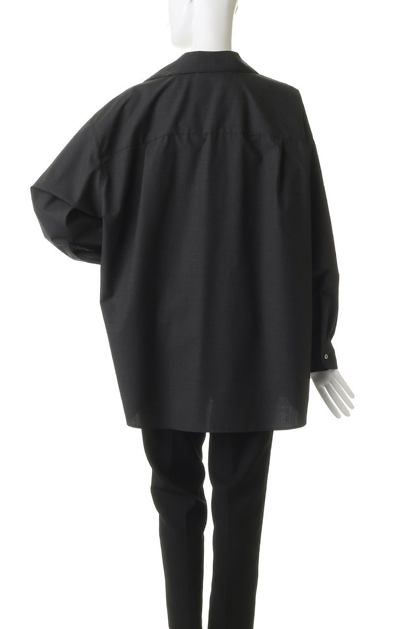 【グラフペーパー/Graphpaper】の【UNISEX】Fine Wool Heather L/S Skipper Shirt 人気、トレンドファッション・服の通販 founy(ファニー) 　ファッション　Fashion　レディースファッション　Fashion for Women　トップス・カットソー　Cut & Sew Tops　シャツ・ブラウス・オフィスカジュアル　Elegant Blouses & Button-Ups　ユニセックス　Unisex, Genderless　スキッパー　Skipper, Open Collar　スラックス　Slacks, Dress Pants　スリーブ　Sleeve, Long Sleeve / Short Sleeve　デニム　Denim, Jeans Material　ロング　Long, Long-Length　定番　Standard, Basic Item　other-4|ID: prp329100004910046 ipo3291000000036782942