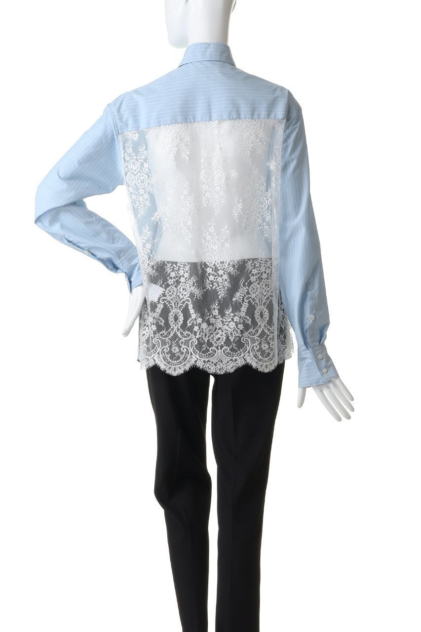 【カナコ サカイ/KANAKO SAKAI】のストライプ レース-バック パネル シャツ 人気、トレンドファッション・服の通販 founy(ファニー) 　ファッション　Fashion　レディースファッション　Fashion for Women　トップス・カットソー　Cut & Sew Tops　シャツ・ブラウス・オフィスカジュアル　Elegant Blouses & Button-Ups　バッグ　Bags　ストライプ　Stripe, Striped Pattern　スリーブ　Sleeve, Long Sleeve / Short Sleeve　レース　Lace, Lace Fabric　ロング　Long, Long-Length　エレガント 上品　Elegant　other-4|ID: prp329100004910056 ipo3291000000036783010