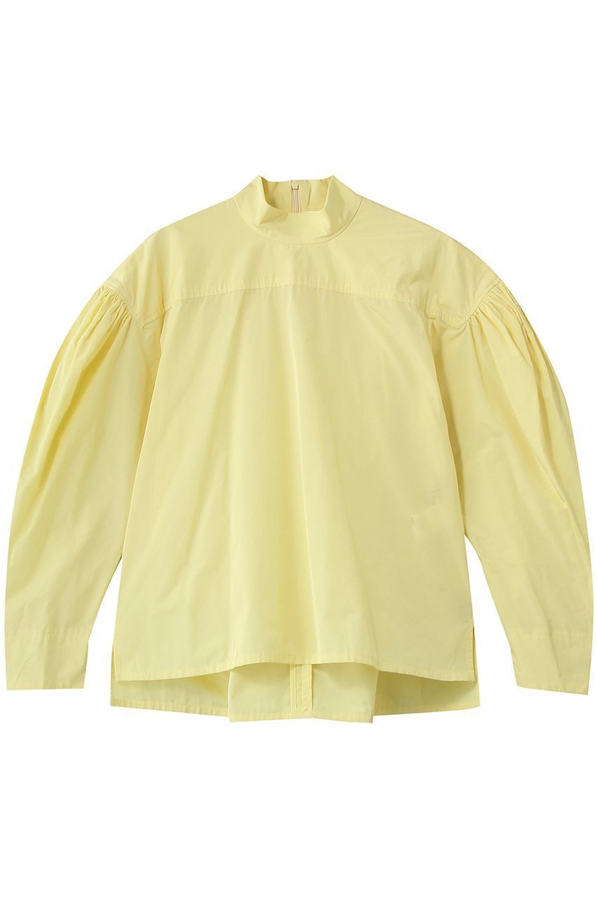 【デザイン ワークス/DESIGN WORKS】のタフタマトンスリーブギャザーブラウス インテリア・キッズ・メンズ・レディースファッション・服の通販 founy(ファニー) 　ファッション　Fashion　レディースファッション　Fashion for Women　トップス・カットソー　Cut & Sew Tops　シャツ・ブラウス・オフィスカジュアル　Elegant Blouses & Button-Ups　ジャケット　Jacket, Outerwear　スリーブ　Sleeve, Long Sleeve / Short Sleeve　ドロップ　Drop Shoulder, Dropped Style　バランス　Balance, Style Balance　フォルム　Silhouette, Form　ヨーク　Yoke, Yoke Design　ロング　Long, Long-Length　エレガント 上品　Elegant　イエロー|ID: prp329100004910074 ipo3291000000036783158