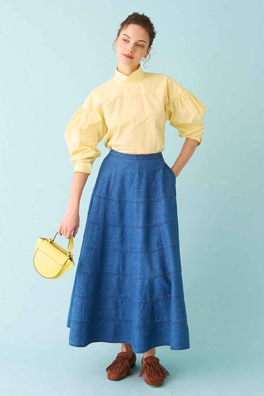 【デザイン ワークス/DESIGN WORKS】のタフタマトンスリーブギャザーブラウス 人気、トレンドファッション・服の通販 founy(ファニー) 　ファッション　Fashion　レディースファッション　Fashion for Women　トップス・カットソー　Cut & Sew Tops　シャツ・ブラウス・オフィスカジュアル　Elegant Blouses & Button-Ups　ジャケット　Jacket, Outerwear　スリーブ　Sleeve, Long Sleeve / Short Sleeve　ドロップ　Drop Shoulder, Dropped Style　バランス　Balance, Style Balance　フォルム　Silhouette, Form　ヨーク　Yoke, Yoke Design　ロング　Long, Long-Length　エレガント 上品　Elegant　other-6|ID: prp329100004910074 ipo3291000000036783163