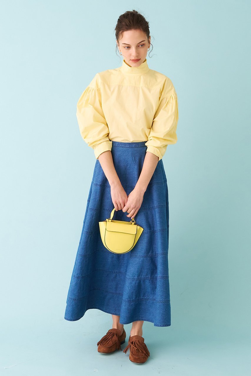 【デザイン ワークス/DESIGN WORKS】のタフタマトンスリーブギャザーブラウス 人気、トレンドファッション・服の通販 founy(ファニー) 　ファッション　Fashion　レディースファッション　Fashion for Women　トップス・カットソー　Cut & Sew Tops　シャツ・ブラウス・オフィスカジュアル　Elegant Blouses & Button-Ups　ジャケット　Jacket, Outerwear　スリーブ　Sleeve, Long Sleeve / Short Sleeve　ドロップ　Drop Shoulder, Dropped Style　バランス　Balance, Style Balance　フォルム　Silhouette, Form　ヨーク　Yoke, Yoke Design　ロング　Long, Long-Length　エレガント 上品　Elegant　other-7|ID: prp329100004910074 ipo3291000000036783164