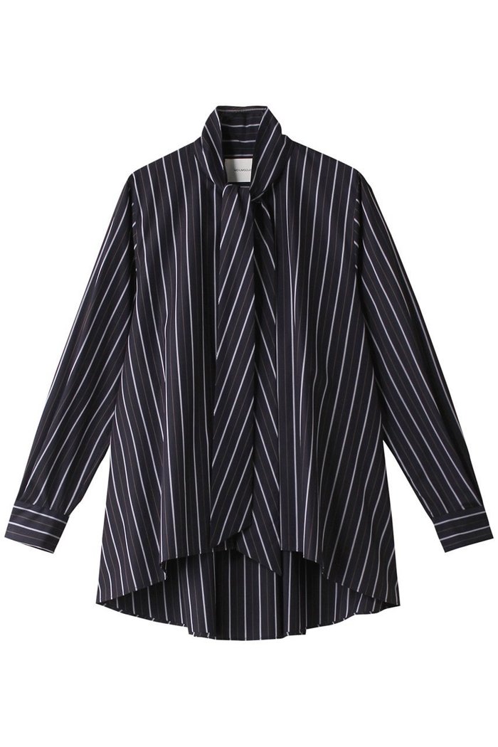 【ミディウミソリッド/MIDIUMISOLID】のbowtie shirt シャツ インテリア・キッズ・メンズ・レディースファッション・服の通販 founy(ファニー) https://founy.com/ ファッション Fashion レディースファッション Fashion for Women トップス・カットソー Cut & Sew Tops シャツ・ブラウス・オフィスカジュアル Elegant Blouses & Button-Ups ストライプ Stripe, Striped Pattern スリーブ Sleeve, Long Sleeve / Short Sleeve パーティ Party, Party Style マニッシュ Mannish, Boyish ロング Long, Long-Length |ID: prp329100004910136 ipo3291000000036783679