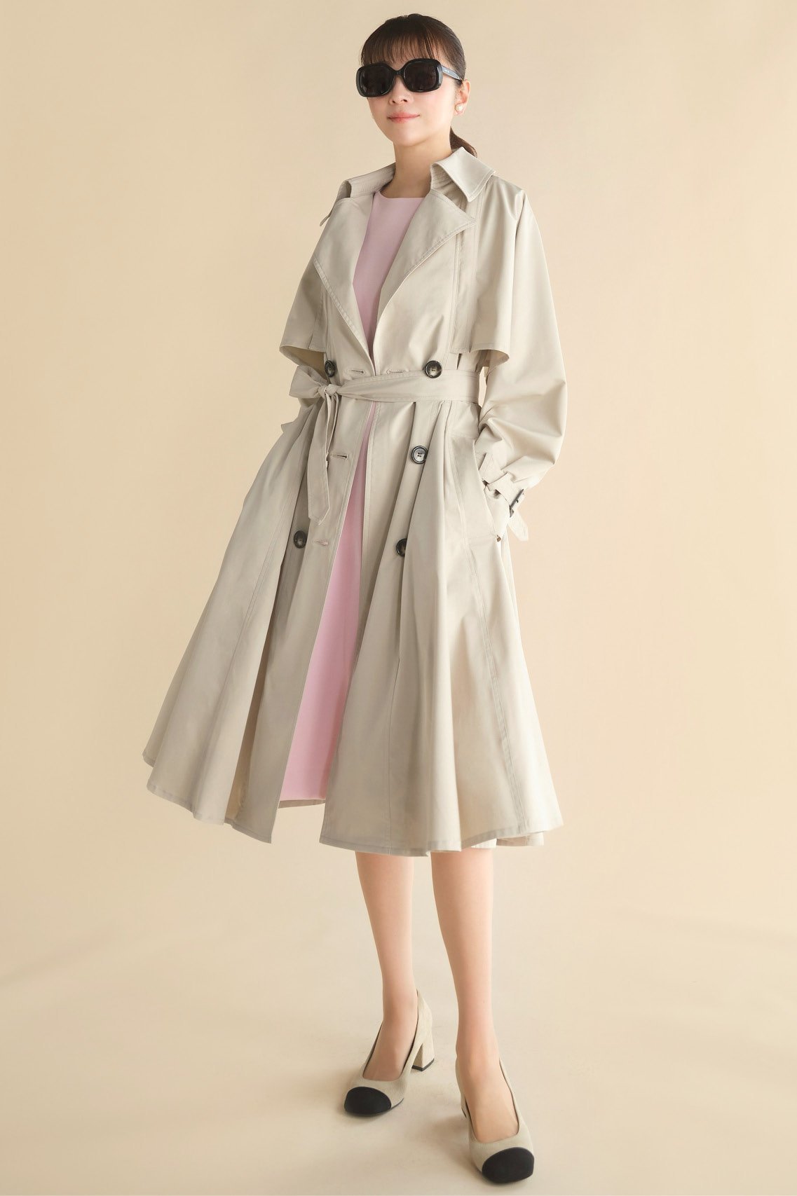 【デイジーリン/DAISY LIN】の2WAY Dress Trench 人気、トレンドファッション・服の通販 founy(ファニー) 　ファッション　Fashion　レディースファッション　Fashion for Women　アウター　Coat / Outerwear Collection　コート・ロングコート・ピーコート　Long Coats, Peacoats & More　ワンピース　Dresses　フォーマル・パーティードレス・結婚式用ドレス　Elegant & Casual Dresses　インナー　Innerwear　ウォッシャブル　Machine Washable　洗える　Machine Washable　ストレッチ　Stretch, Stretchy Fabric　トレンチ　Trench, Trench Coat　ドレス　Dress, One-Piece　フレア　Flare, Flared　ロング　Long, Long-Length　再入荷　Restock / Back in Stock　おすすめ　Recommended / Our Picks　エレガント 上品　Elegant　other-8|ID: prp329100004910165 ipo3291000000036784087