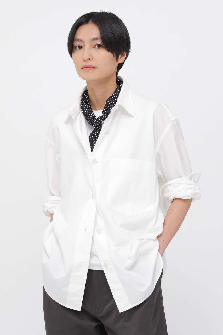 【マーガレットハウエル/MARGARET HOWELL】のORGANIC COTTON SHIRTING SHIRT 人気、トレンドファッション・服の通販 founy(ファニー) 　ファッション　Fashion　レディースファッション　Fashion for Women　トップス・カットソー　Cut & Sew Tops　シャツ・ブラウス・オフィスカジュアル　Elegant Blouses & Button-Ups　スリーブ　Sleeve, Long Sleeve / Short Sleeve　ベーシック　Basic, Essential　ループ　Loop, Loop Knit　レギュラー　Regular, Standard Fit　ロング　Long, Long-Length　ワッシャー　Washer, Crinkled Finish　定番　Standard, Basic Item　新作・新入荷　New Arrivals / New In　 other-1|ID: prp329100004910258 ipo3291000000036784978