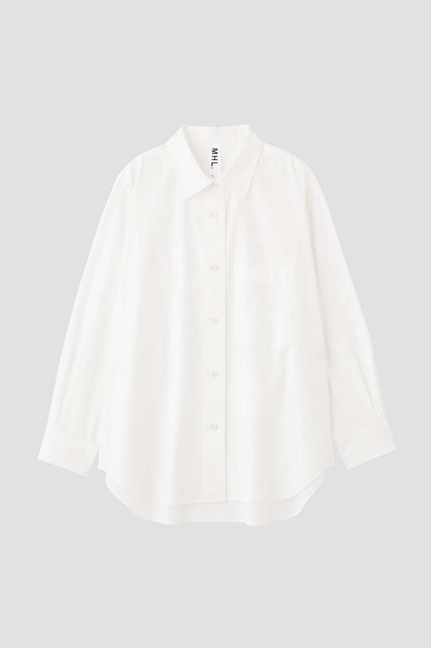 【マーガレットハウエル/MARGARET HOWELL】のORGANIC COTTON SHIRTING SHIRT 人気、トレンドファッション・服の通販 founy(ファニー) 　ファッション　Fashion　レディースファッション　Fashion for Women　トップス・カットソー　Cut & Sew Tops　シャツ・ブラウス・オフィスカジュアル　Elegant Blouses & Button-Ups　スリーブ　Sleeve, Long Sleeve / Short Sleeve　ベーシック　Basic, Essential　ループ　Loop, Loop Knit　レギュラー　Regular, Standard Fit　ロング　Long, Long-Length　ワッシャー　Washer, Crinkled Finish　定番　Standard, Basic Item　新作・新入荷　New Arrivals / New In　other-4|ID: prp329100004910258 ipo3291000000036784983