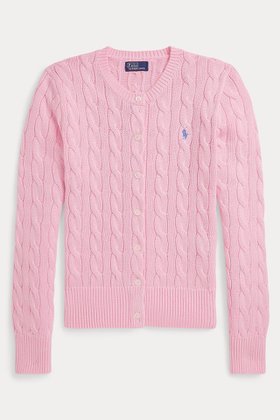 【ラルフローレン/RALPH LAUREN】の【POLO RALPH LAUREN】ケーブルニット コットン クルーネック カーディガン 人気、トレンドファッション・服の通販 founy(ファニー) ファッション Fashion レディースファッション Fashion for Women トップス・カットソー Cut & Sew Tops ニット Knit Tops & Sweaters カーディガン・羽織り Layered Style Cardigans カフス Cuff Design カーディガン Cardigan, Knitwear スリム Slim, Slim Fit バランス Balance, Style Balance フィット Fit, Slim Fit エレガント 上品 Elegant 定番 Standard, Basic Item 新作・新入荷 New Arrivals / New In |ID:prp329100004910266