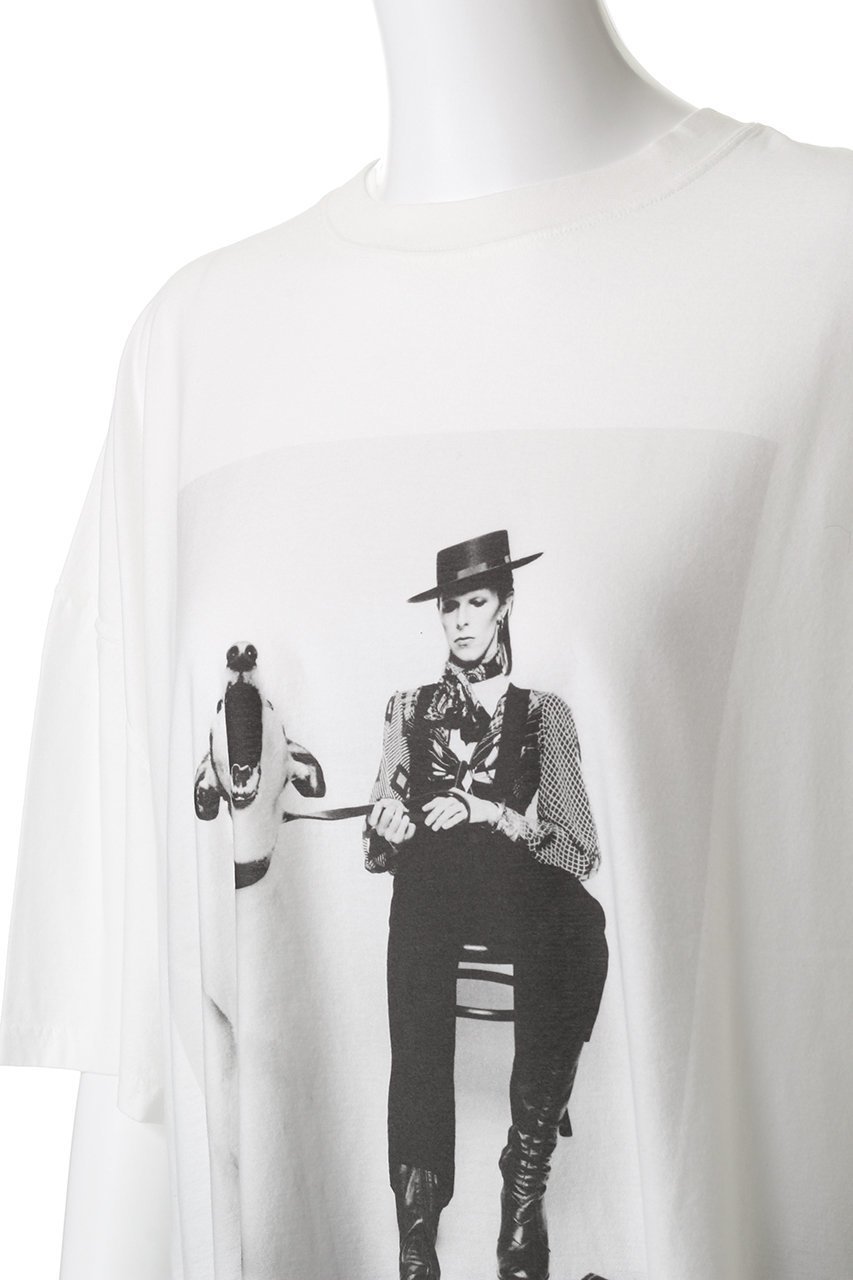【キャサリンハムネット/KATHARINE HAMNETT LONDON】の【UNISEX】「DAIAMOND DOG」デヴィッド・ボウイ コラボレーションTシャツ 人気、トレンドファッション・服の通販 founy(ファニー) 　ファッション　Fashion　レディースファッション　Fashion for Women　トップス・カットソー　Cut & Sew Tops　シャツ・ブラウス・オフィスカジュアル　Elegant Blouses & Button-Ups　ロングTシャツ・Tシャツ　Longline T-Shirts & Tees　カットソー・ベーシックTシャツ　Cut-and-Sewn Tops / Stretch Tees & Basics　ユニセックス　Unisex, Genderless　ショート　Short, Short Length　スリーブ　Sleeve, Long Sleeve / Short Sleeve　ワーク　Workwear, Utility Style　ヴィンテージ　Vintage Style　再入荷　Restock / Back in Stock　犬　Dog　other-5|ID: prp329100004910282 ipo3291000000036785225