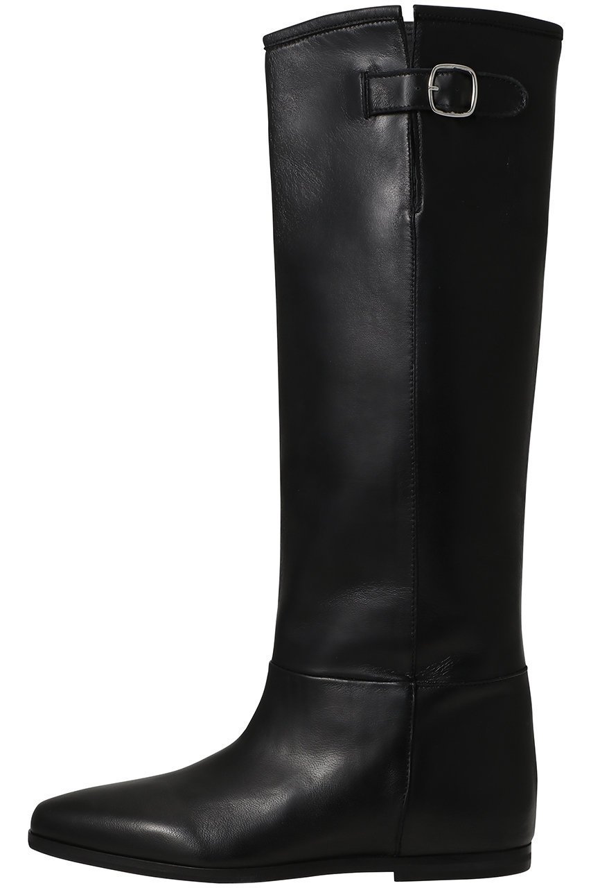 【コルソローマ9/CORSO ROMA9】のベルト付きインヒールロングブーツ インテリア・キッズ・メンズ・レディースファッション・服の通販 founy(ファニー) 　ファッション　Fashion　レディースファッション　Fashion for Women　ベルト&ウエストマーク　Belts & Waist Accessories　なめらか　Smooth, Silky Texture　クラシカル　Classical, Vintage-Inspired　デニム　Denim, Jeans Material　ロング　Long, Long-Length　A/W・秋冬　Autumn/Winter　ブラック|ID: prp329100004910310 ipo3291000000036785443